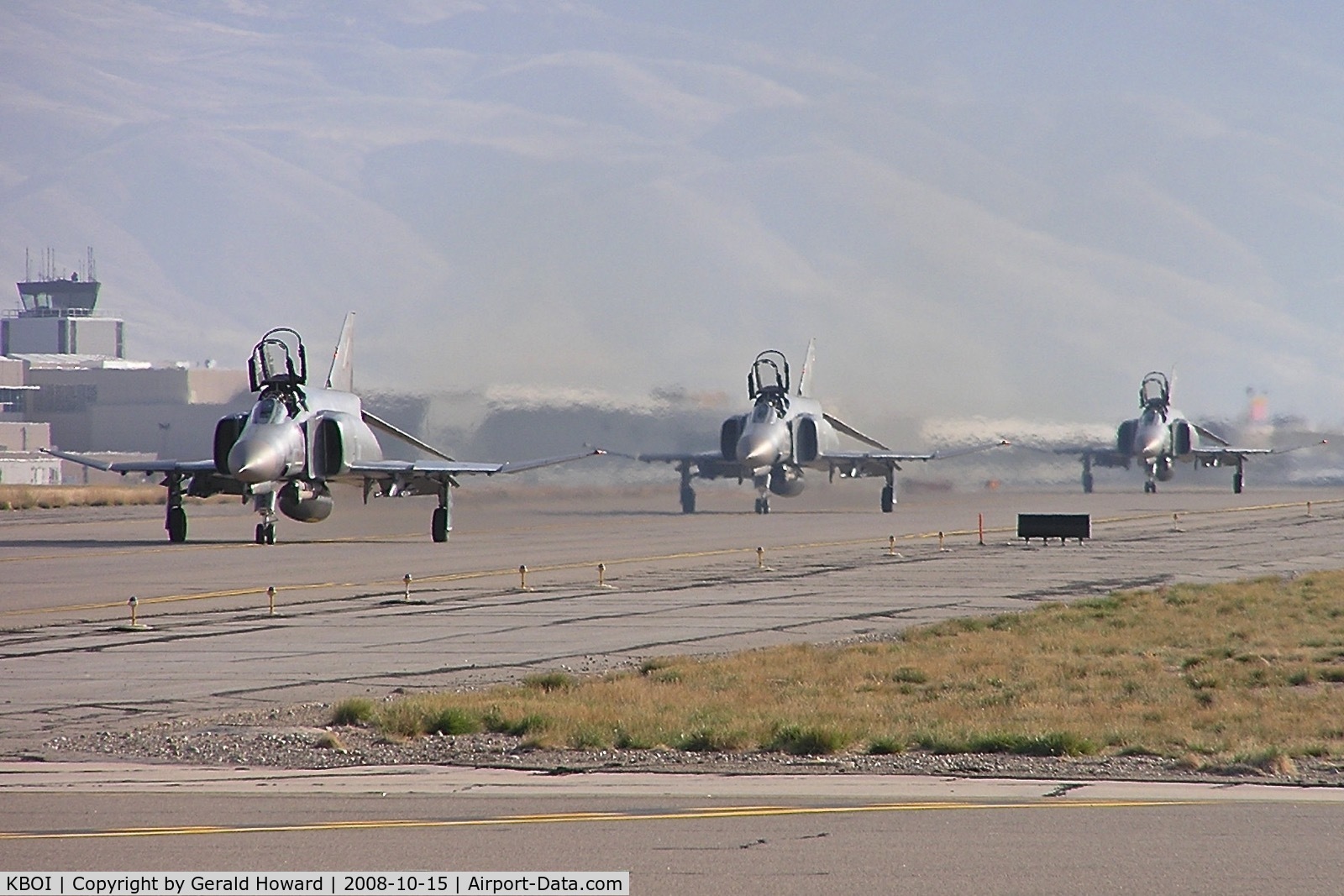 Boise Air Terminal/gowen Fld Airport (BOI) - German F-4s taxiing on Foxtrot for their flight back to Germany.