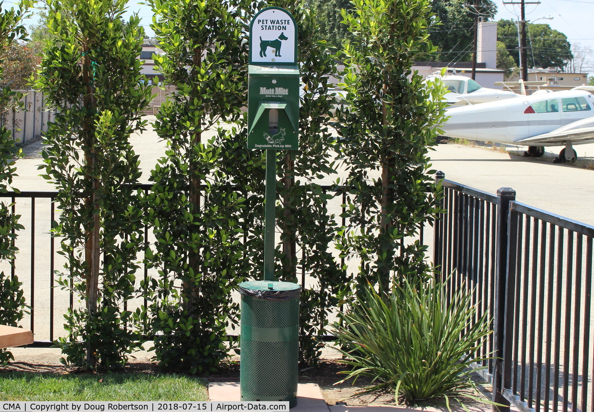 Camarillo Airport (CMA) - Pet Waste Station at the Airport View Park. 