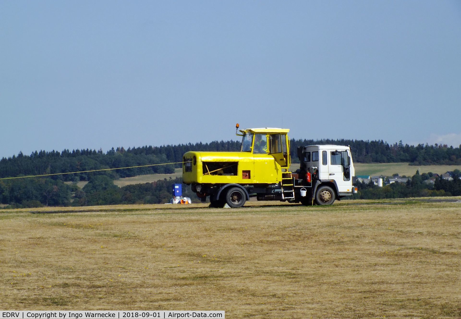 EDRV Airport - glider launching winch-truck at Wershofen airfield