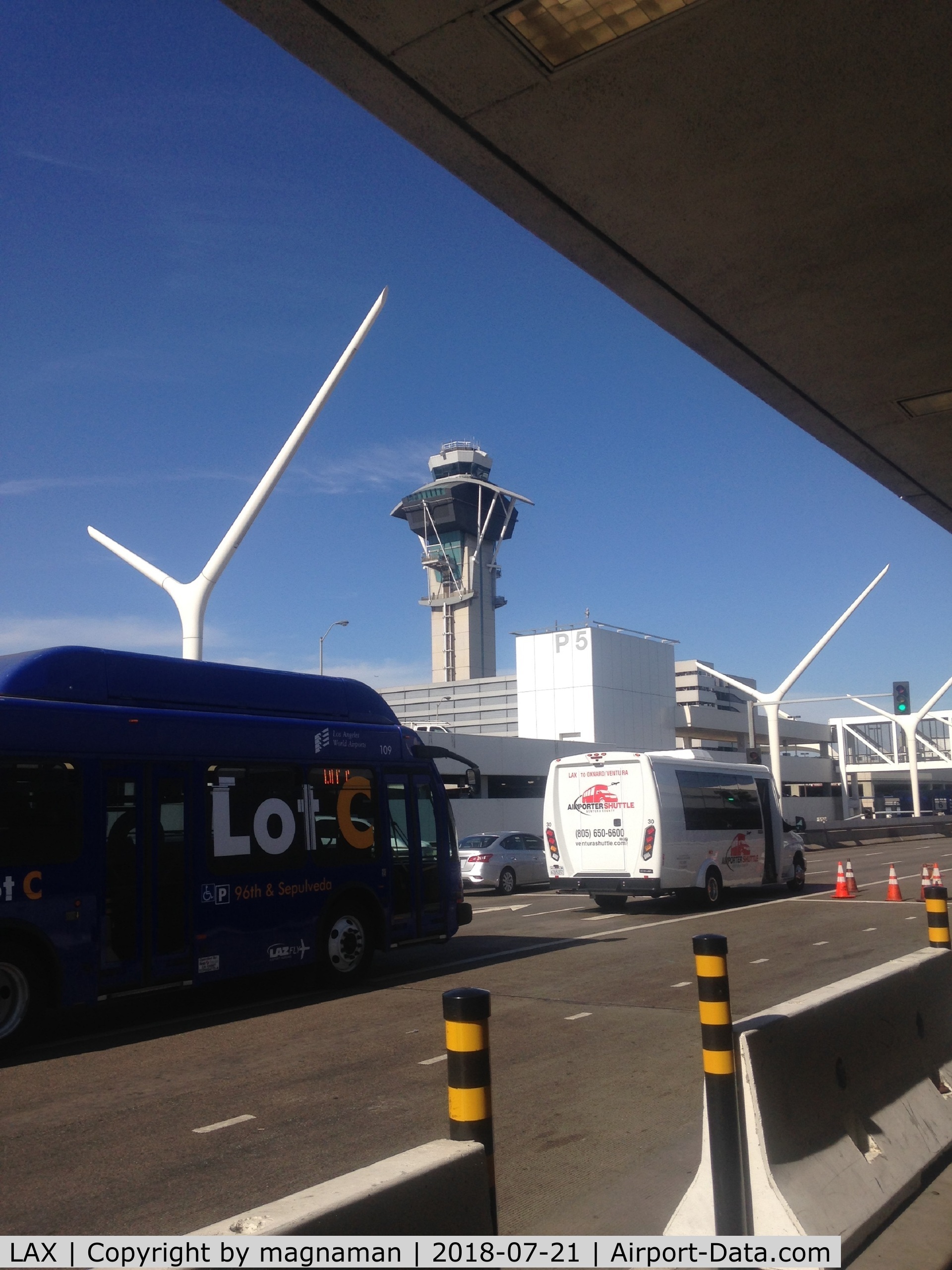 Los Angeles International Airport (LAX) - tower from outside united terminal