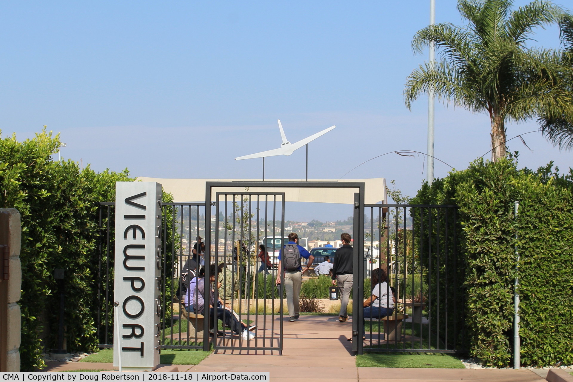 Camarillo Airport (CMA) - Camarillo Airport Viewport Entry-new signage makes it easier to find entry to left of THE WAYPOINT CAFE.