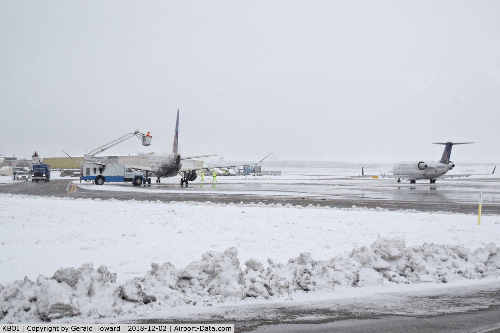 Boise Air Terminal/gowen Fld Airport (BOI) - Lined up at the east De ice pad.