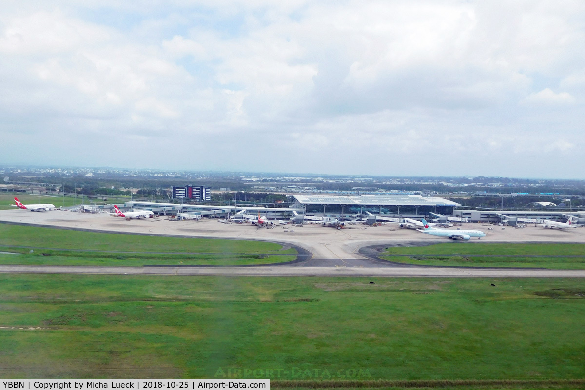 Brisbane International Airport, Brisbane, Queensland Australia (YBBN) - Taken from B-18901 (TPE-BNE)