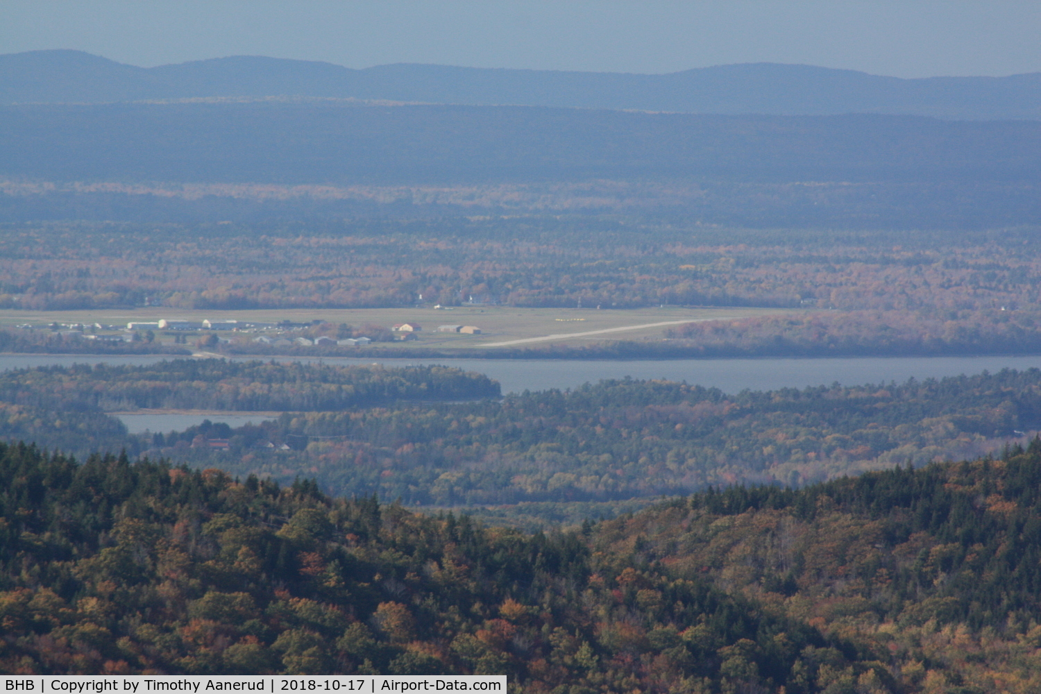 Hancock County-bar Harbor Airport (BHB) - Taken from the top of Cadillac Mountain in Acadia National Park
