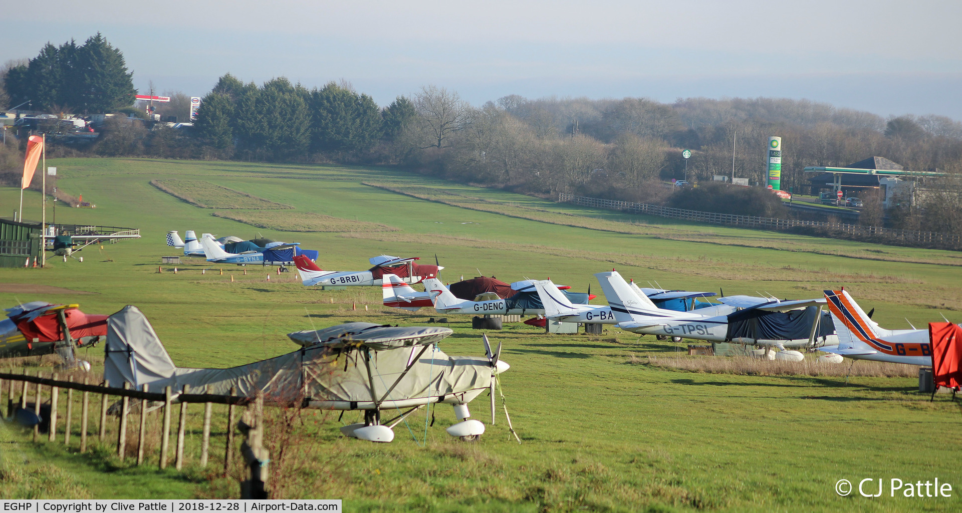 Popham Airfield Airport, Popham, England United Kingdom (EGHP) - Popham, Hampshire - GA aircraft line up