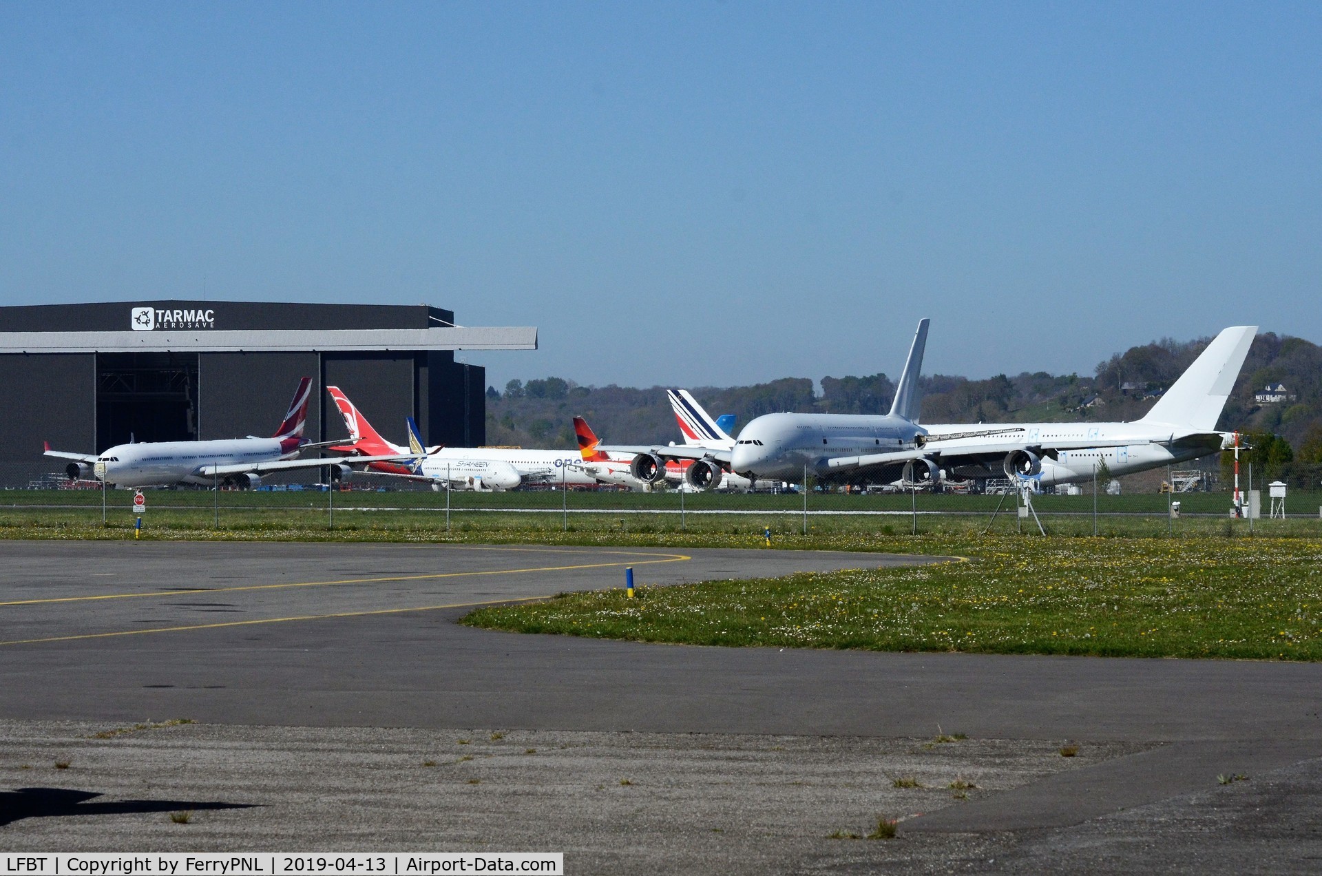 Tarbes Airport, Lourdes Pyrenees Airport France (LFBT) - Scrapyard at Tarbes. Last stop for these planes including two A380