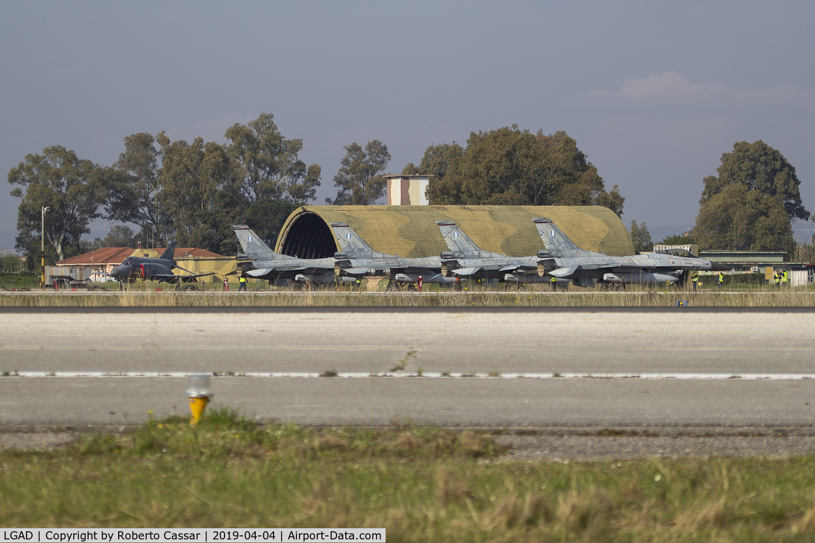 Andravida Airport, Andravida Greece (LGAD) - Hellenic Air Force F-16s Readying for a sortie during Exercise Iniochos 2019