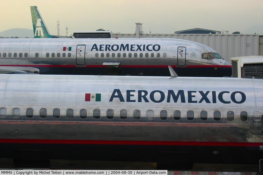 Lic. Benito Juárez International Airport, Mexico City, Distrito Federal Mexico (MMMX) - Aeromexico planes at Mexico