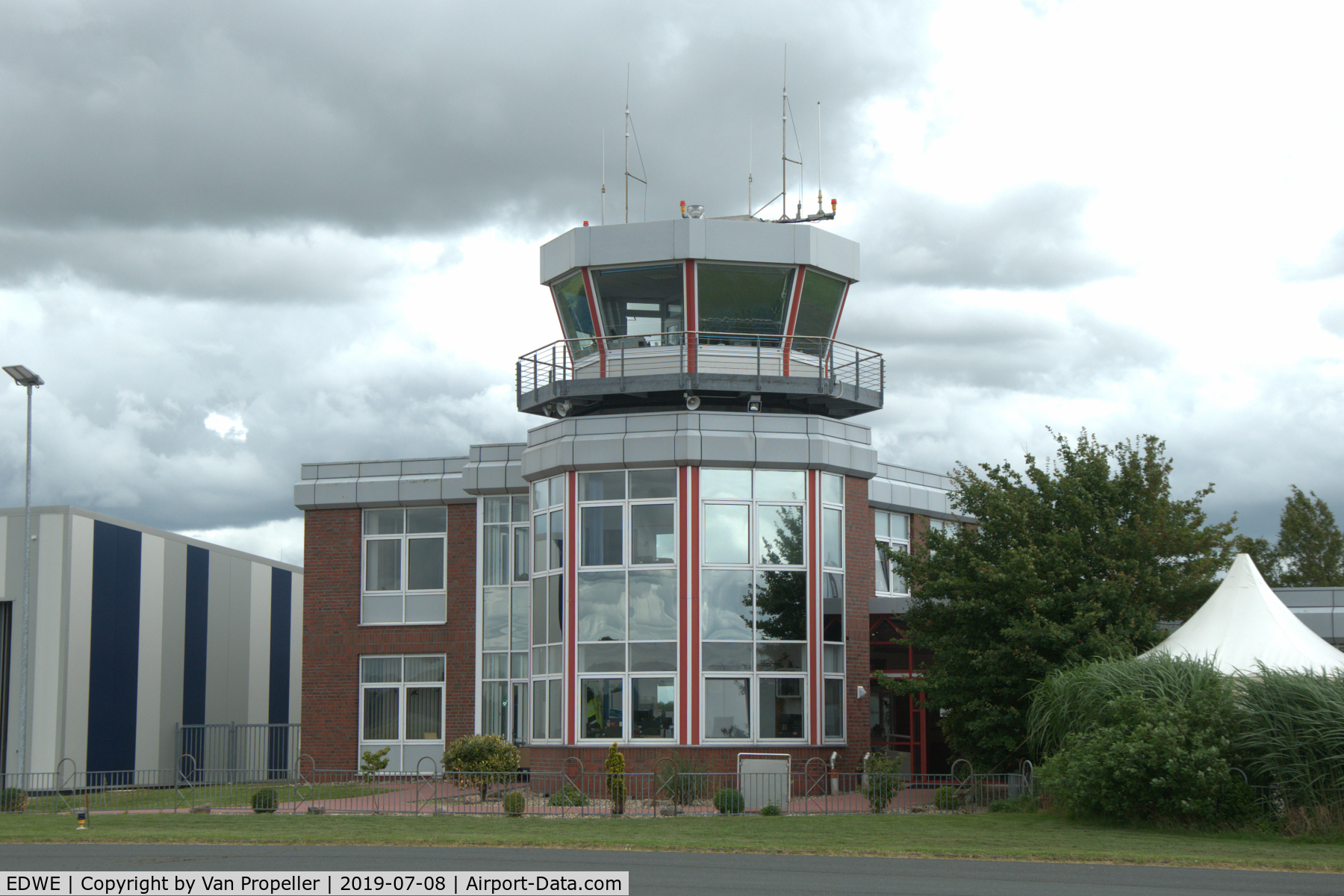 EDWE Airport - The tower of Emden airport, Germany