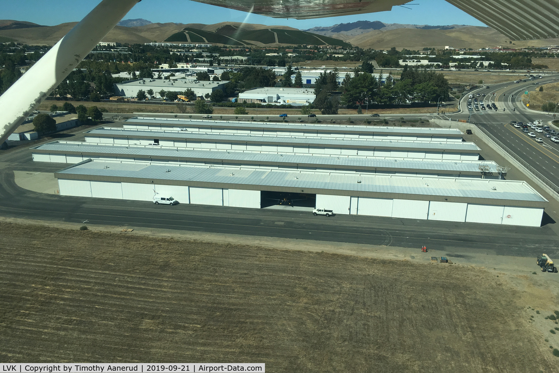 Livermore Municipal Airport (LVK) - On short final to Livermore.  North American P-51 
