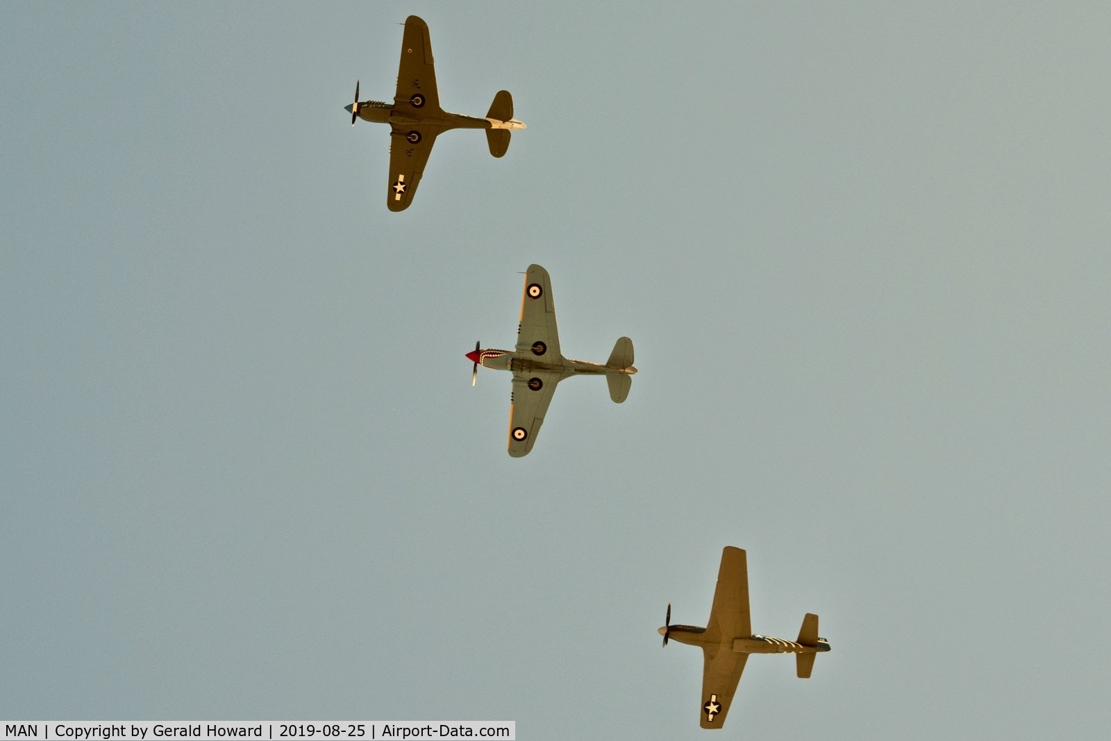 Nampa Municipal Airport (MAN) - P-40s and P-51 over fly MAN during airshow.