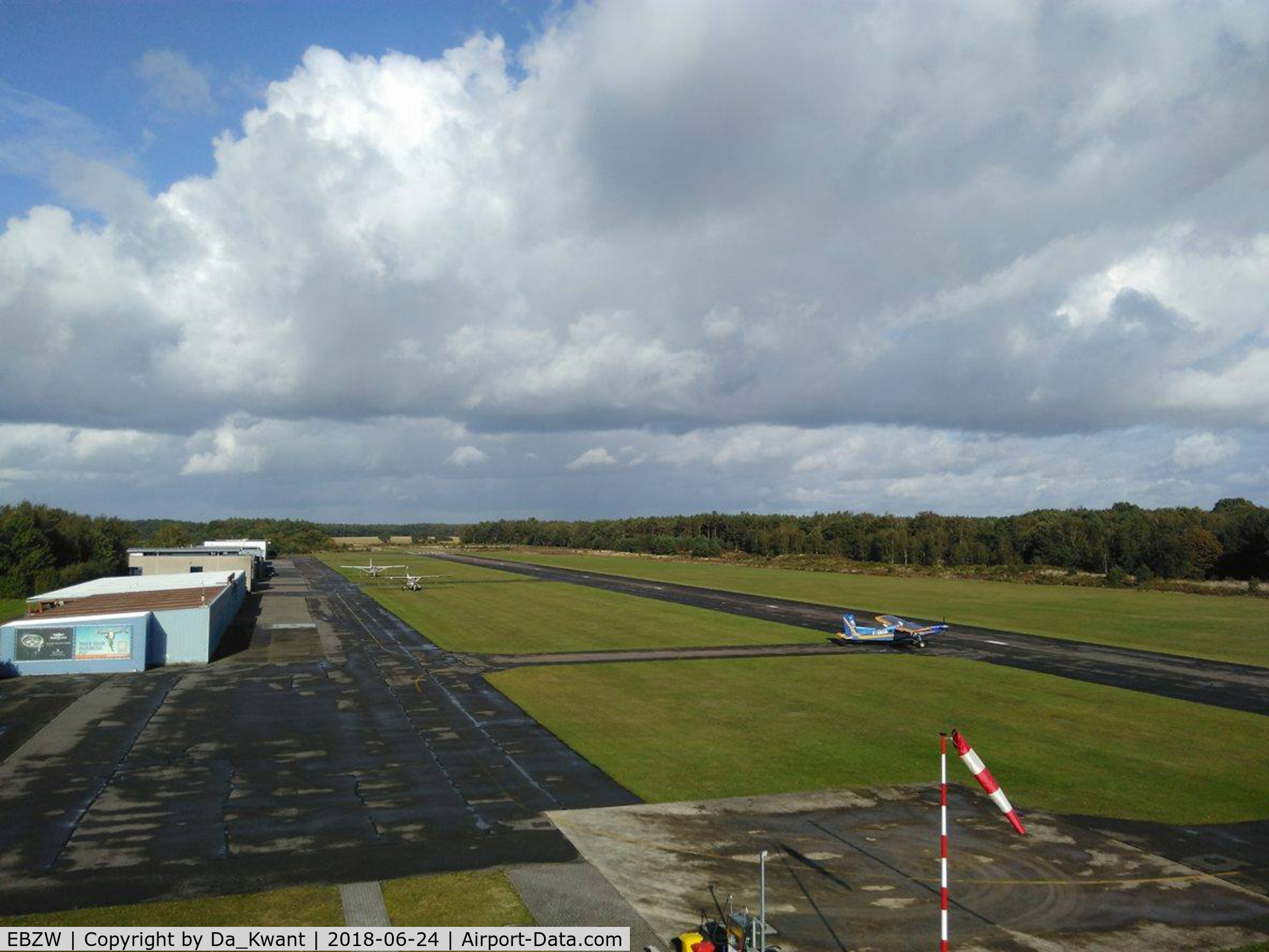 Zwartberg Airport, Genk Belgium (EBZW) - The view from the tower