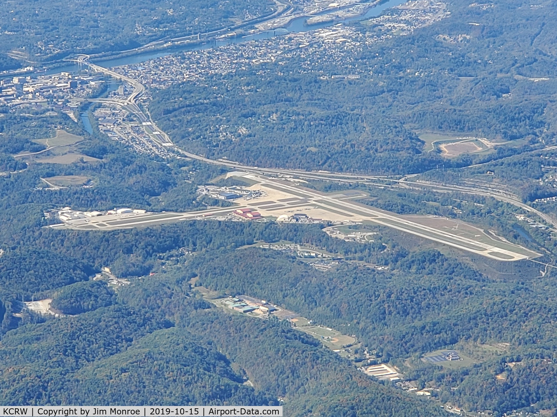 Yeager Airport (CRW) - From 8,000 feet MSL on a trip to Ann Arbor, Michigan