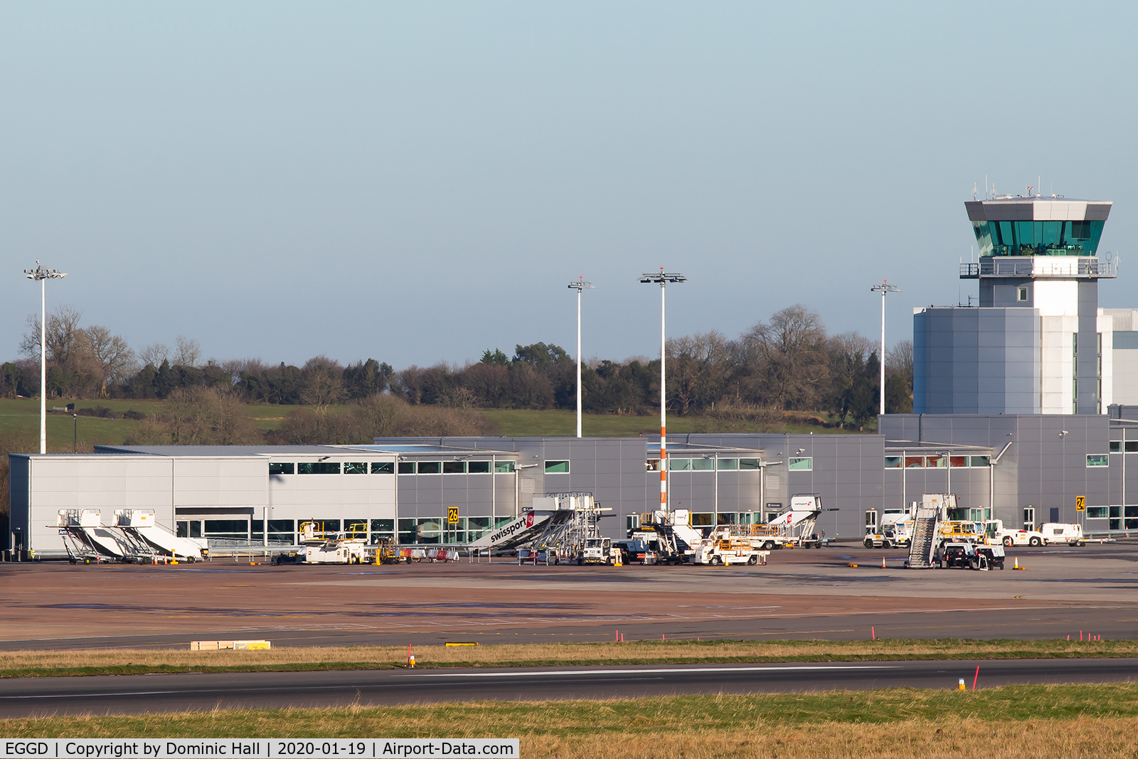 Bristol International Airport, Bristol, England United Kingdom (EGGD) - Western terminal and control tower
