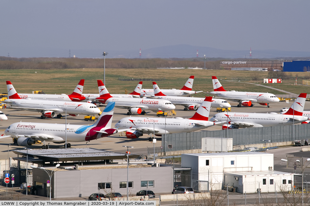 Vienna International Airport, Vienna Austria (LOWW) - Austrian Airlines' storage due to corona-crisis