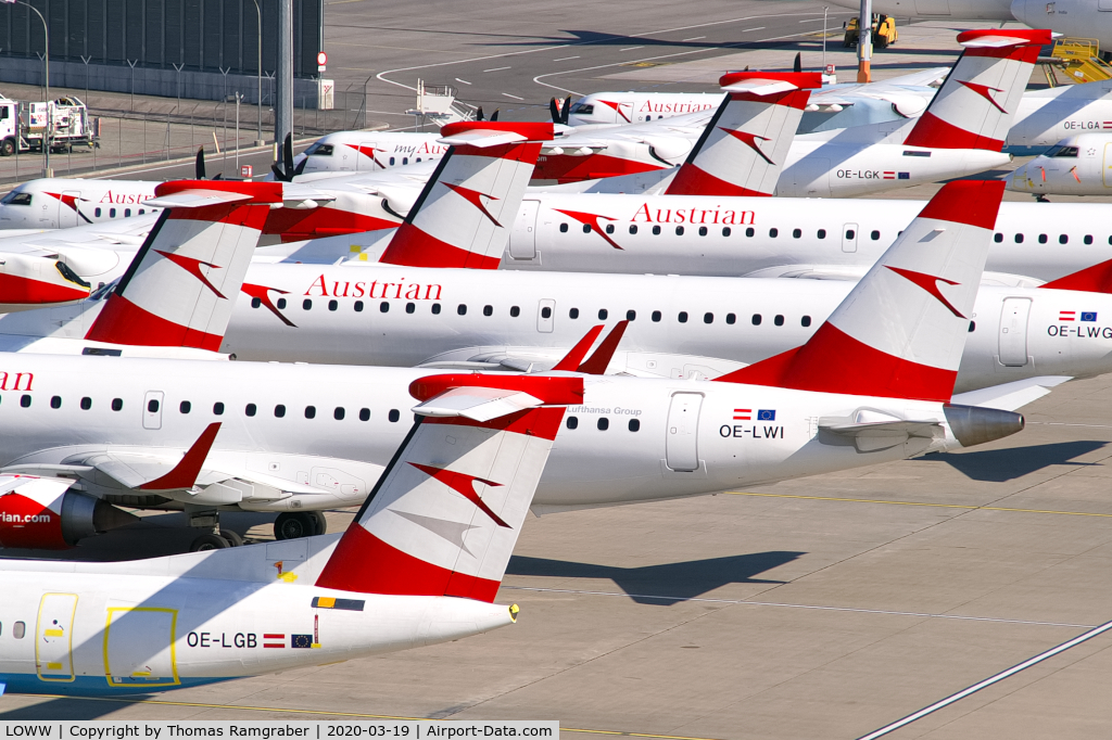 Vienna International Airport, Vienna Austria (LOWW) - Austrian Airlines' storage due to corona-crisis