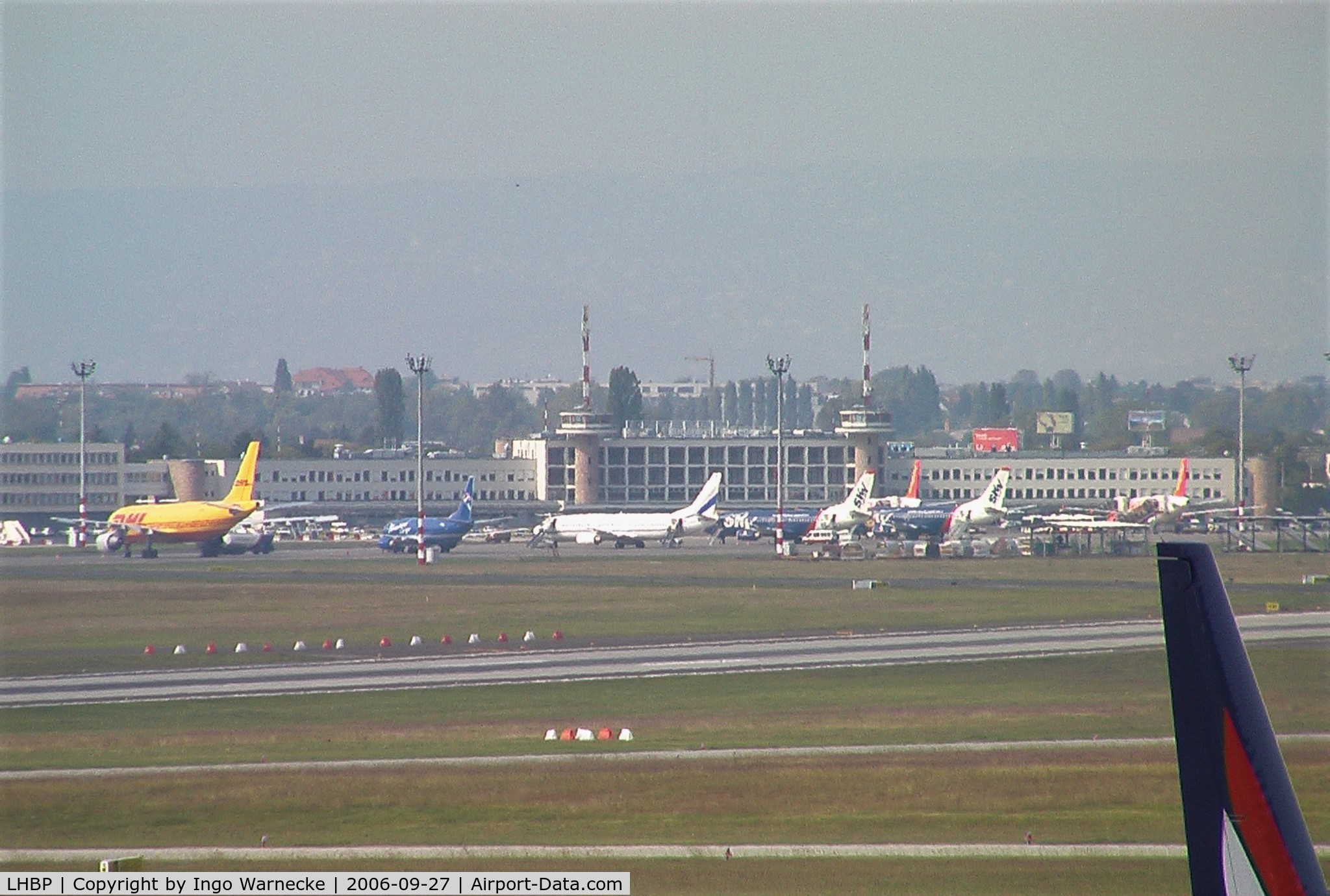 Budapest Ferihegy International Airport, Budapest Hungary (LHBP) - view of terminal I as seen from terminal II at Ferihegy airport, Budapest