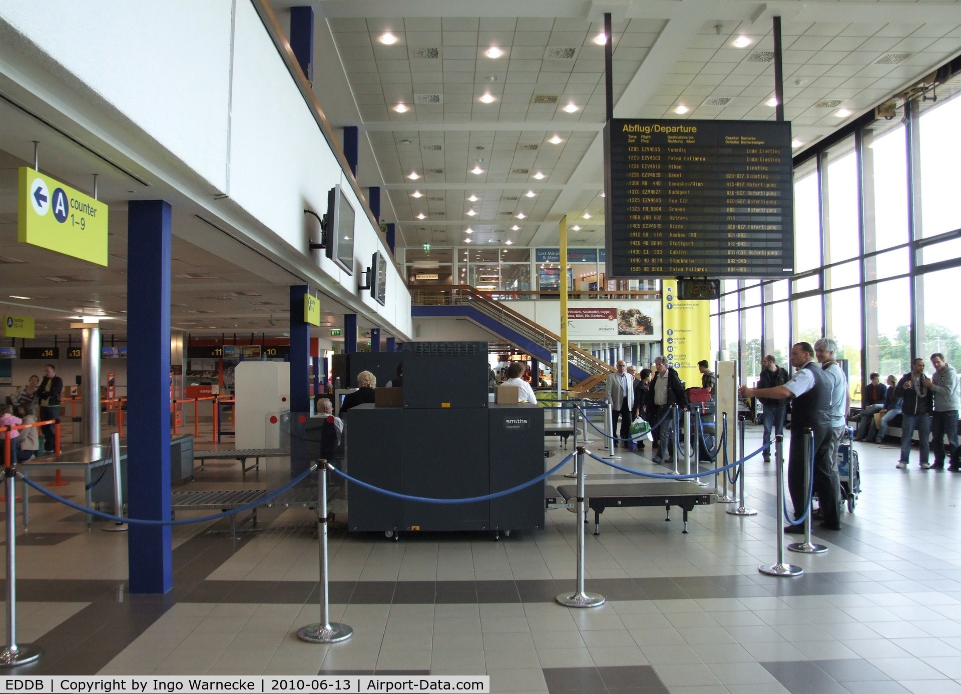 Berlin Brandenburg International Airport, Berlin Germany (EDDB) - in the departure area of the terminal at Schönefeld airport