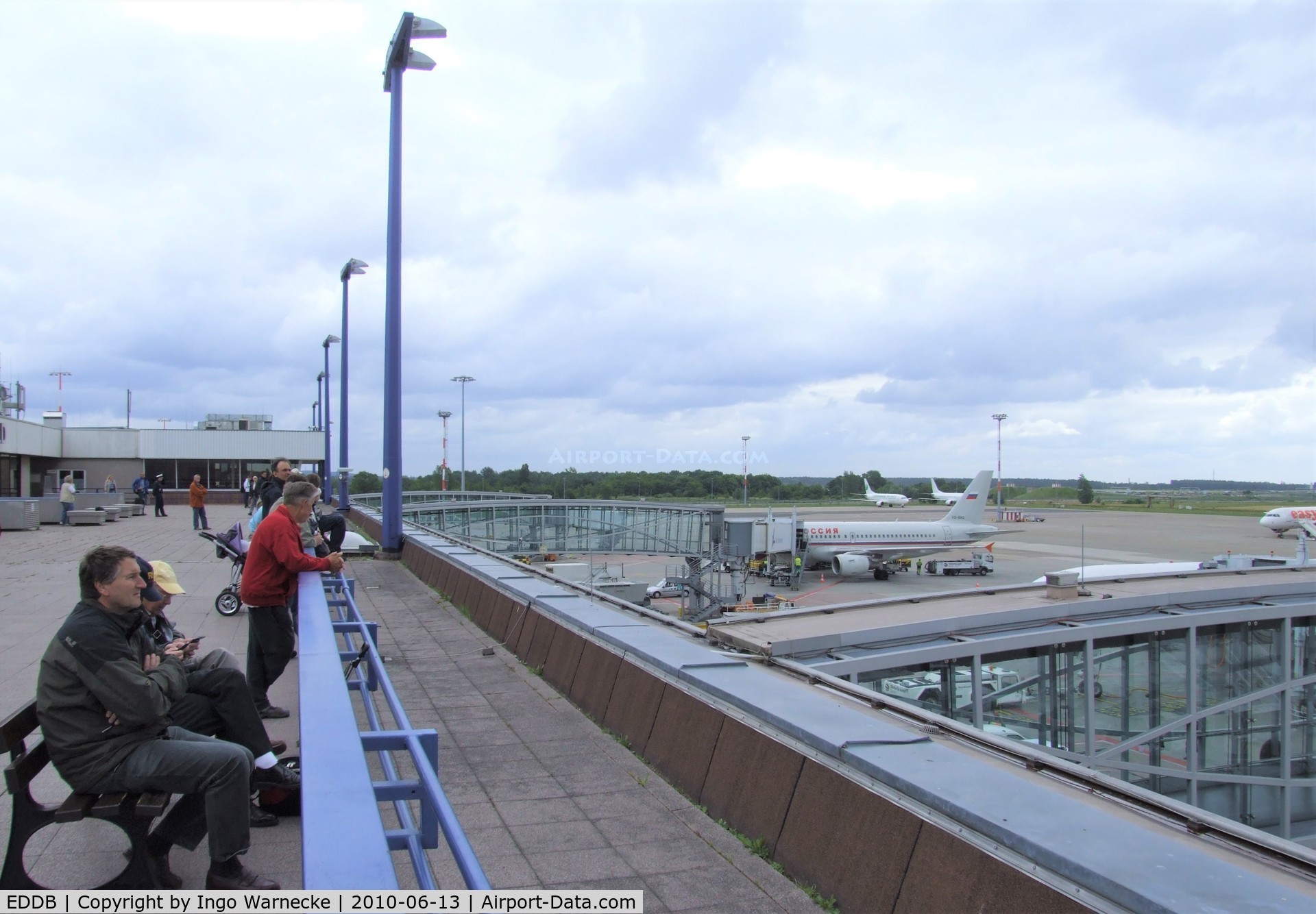 Berlin Brandenburg International Airport, Berlin Germany (EDDB) - on the visitors terrace looking at the apron at Schönefeld airport