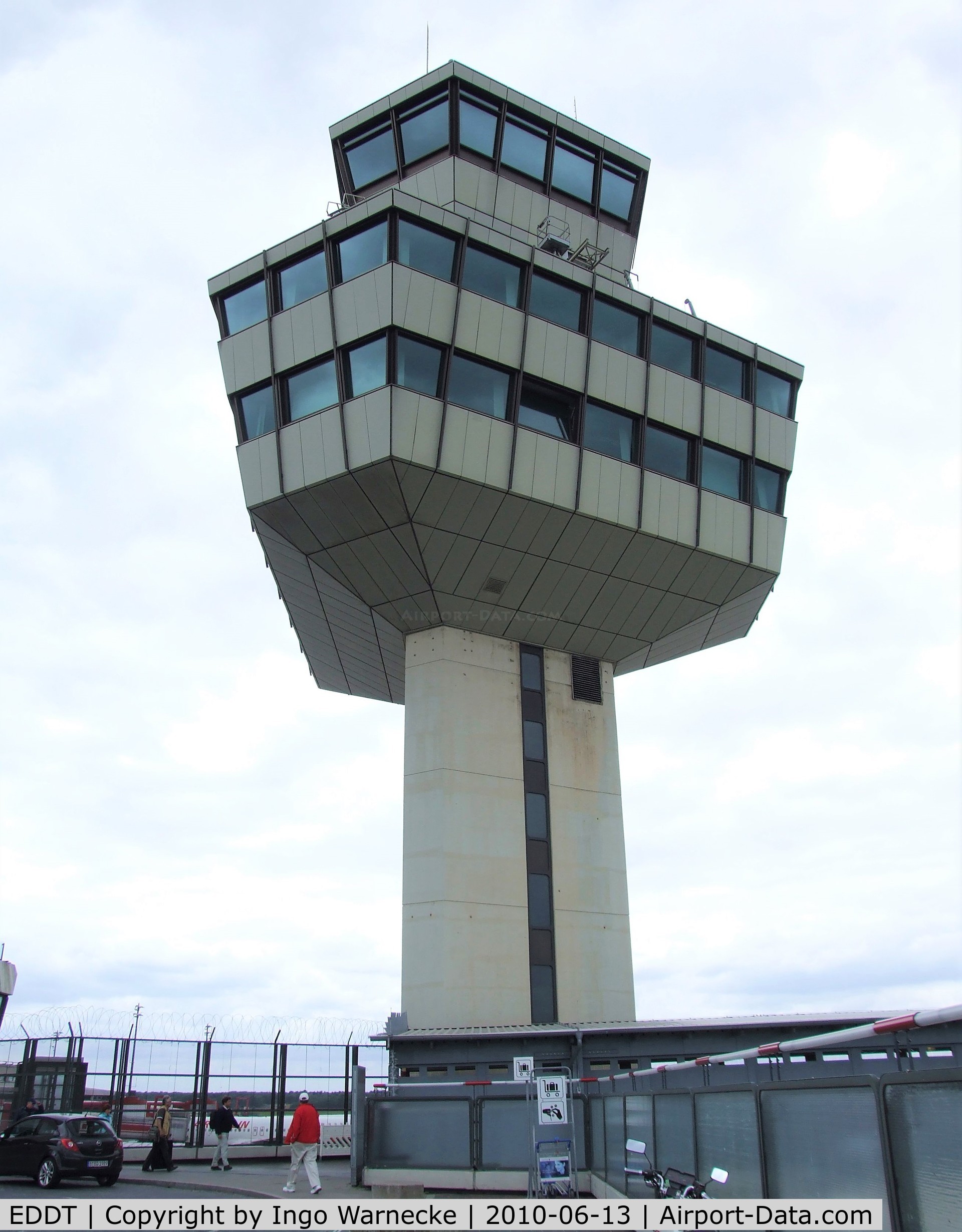 Tegel International Airport (closing in 2011), Berlin Germany (EDDT) - landside view of the tower at Berliin Tegel airport