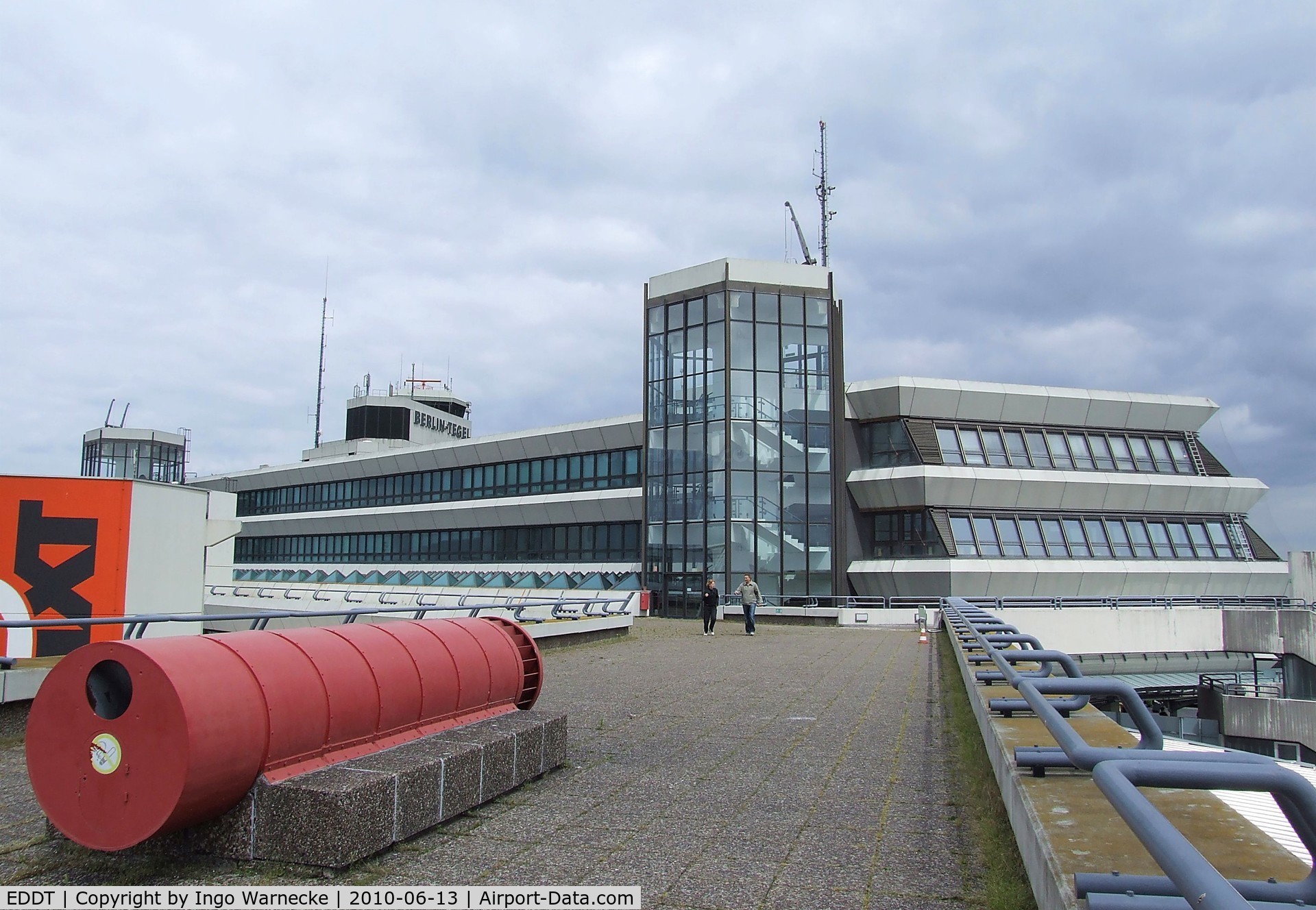 Tegel International Airport (closing in 2011), Berlin Germany (EDDT) - visitors terrace and main terminal building at Berlin Tegel airport