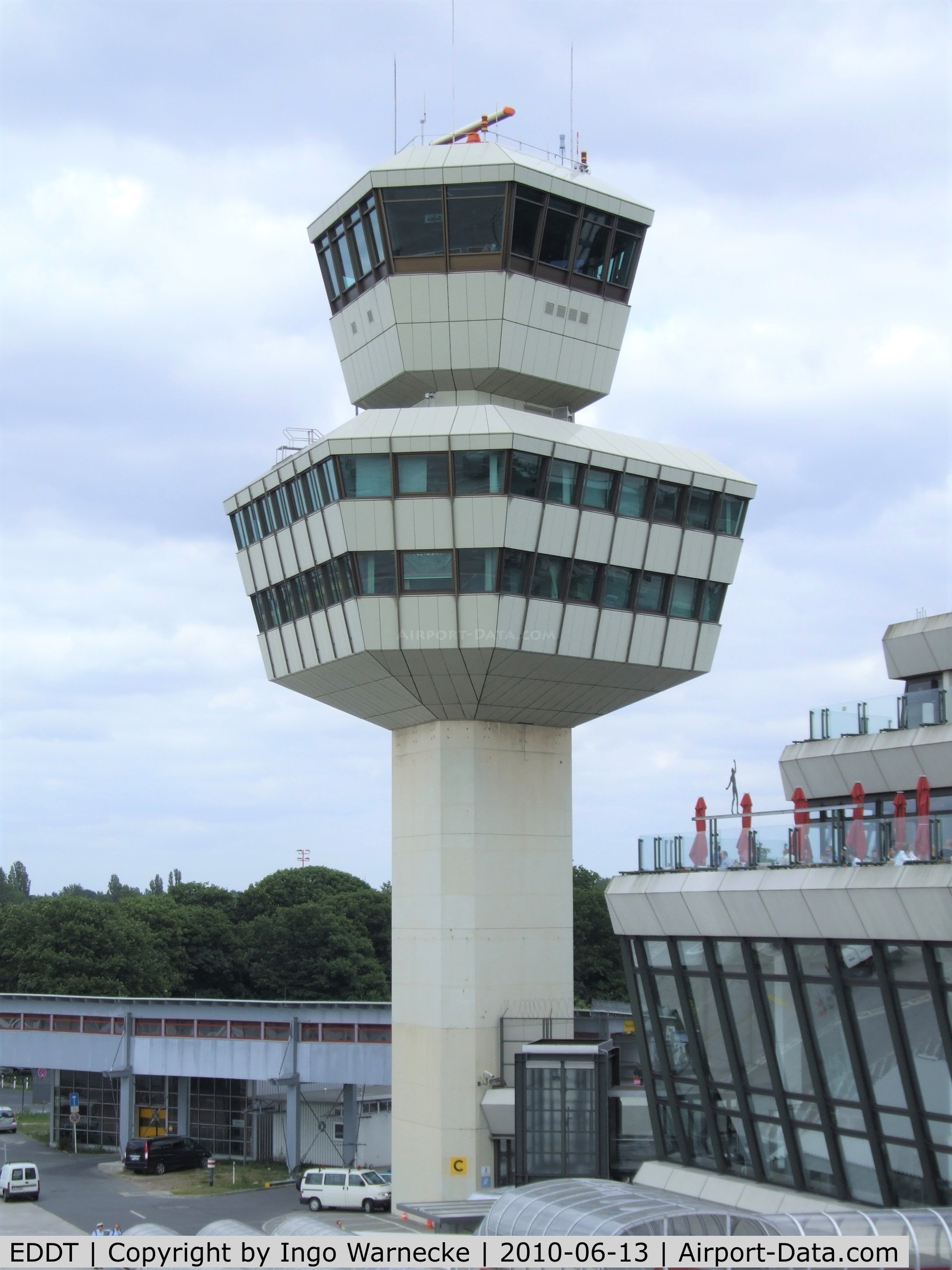 Tegel International Airport (closing in 2011), Berlin Germany (EDDT) - airside view of tower at Berlin Tegel airport
