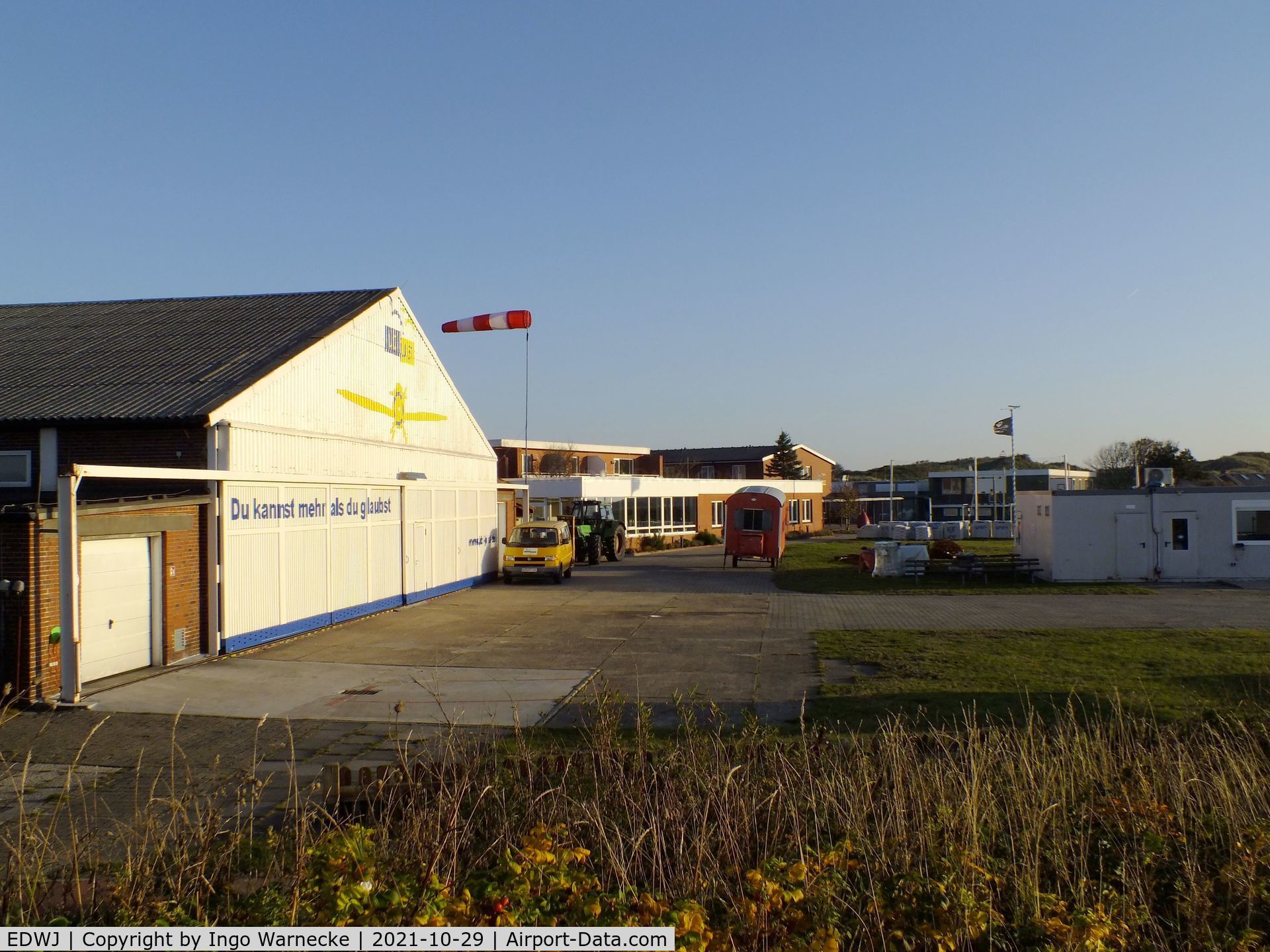 Juist Airport, Juist Germany (EDWJ) - hangar at Juist airfield