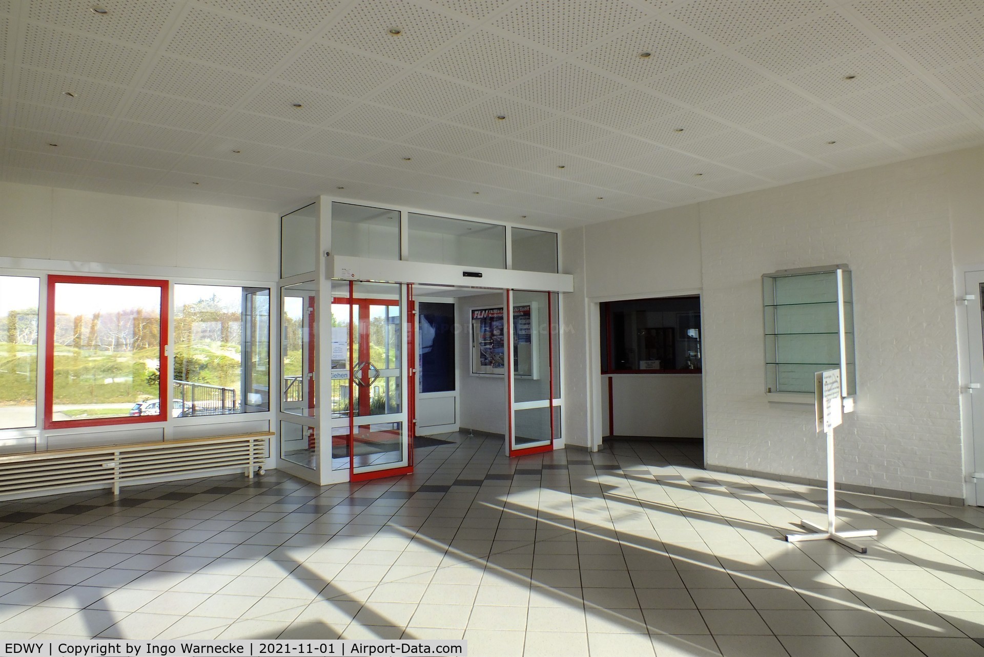 Norderney Airport, Norderney Germany (EDWY) - inside the terminal at Norderney airfield