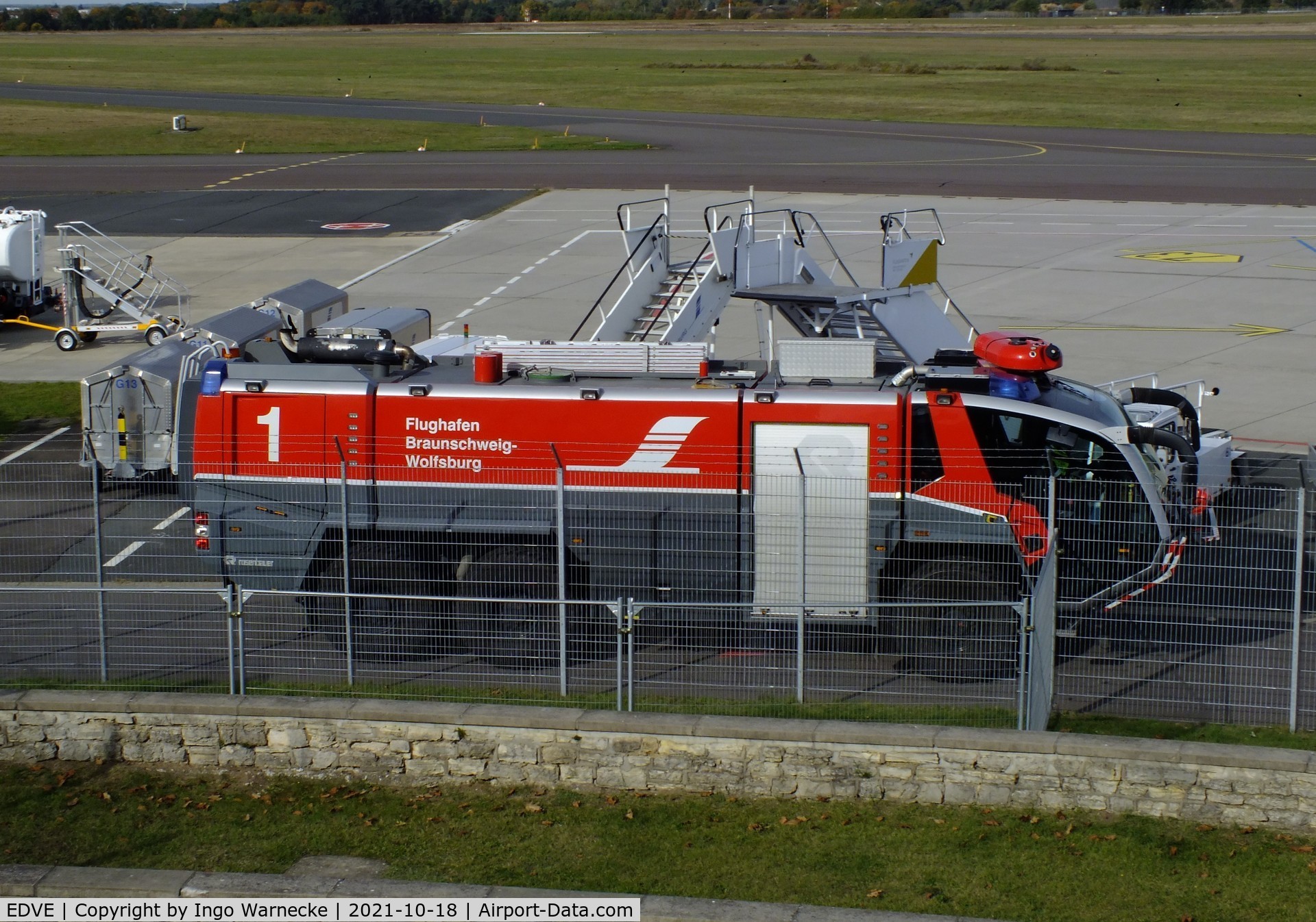 Braunschweig-Wolfsburg Regional Airport, Braunschweig, Lower Saxony Germany (EDVE) - airport fire truck at Braunschweig-Waggum airport