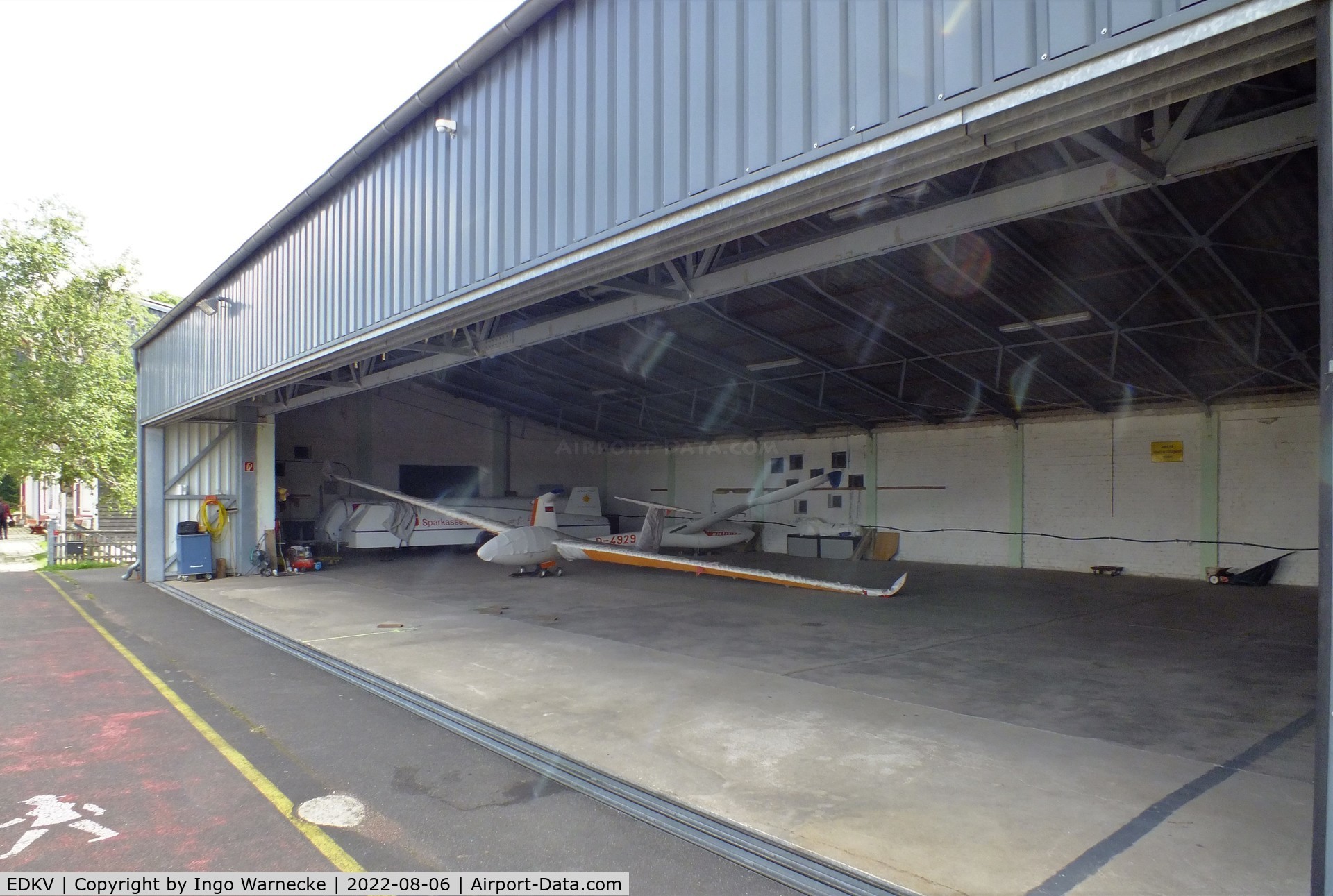 Dahlemer Binz Airport, Dahlem Germany (EDKV) - a look inside the eastern hangar at Dahlemer Binz airfield