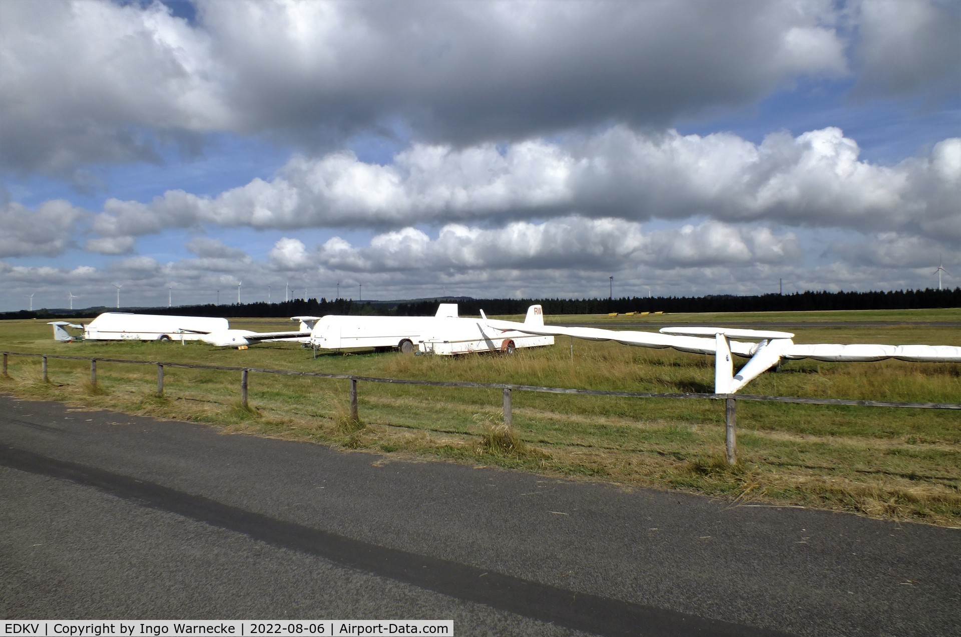 Dahlemer Binz Airport, Dahlem Germany (EDKV) - gliders parked at Dahlemer Binz airfield