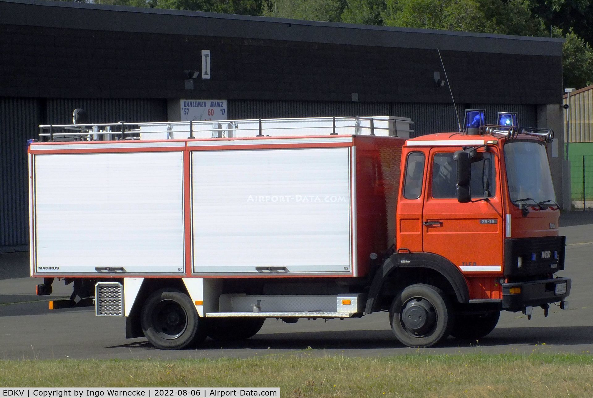 Dahlemer Binz Airport, Dahlem Germany (EDKV) - airfield fire truck at Dahlemer Binz airfield