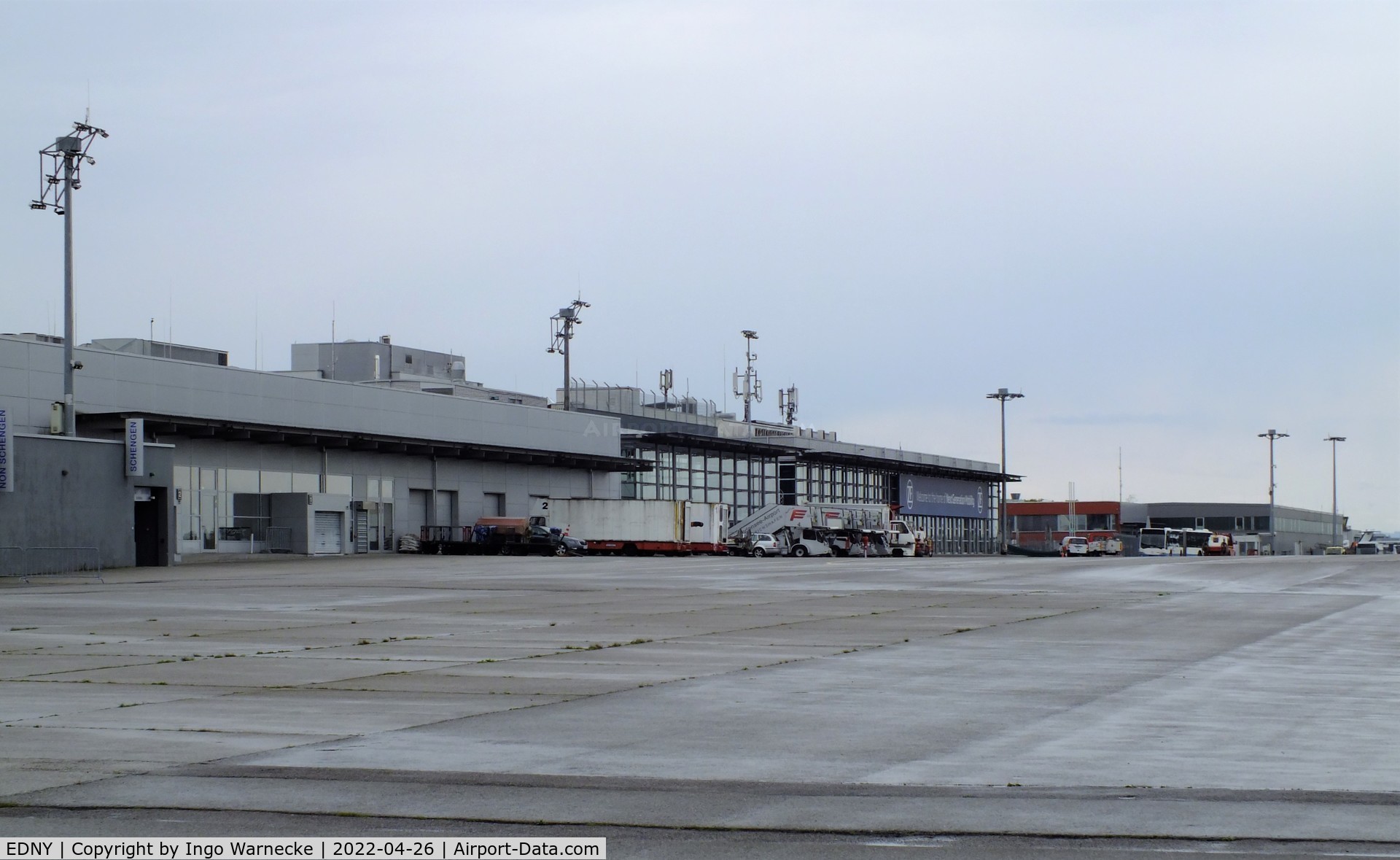 Bodensee Airport, Friedrichshafen Germany (EDNY) - airside view of the new terminal at Friedrichshafen Bodensee airport