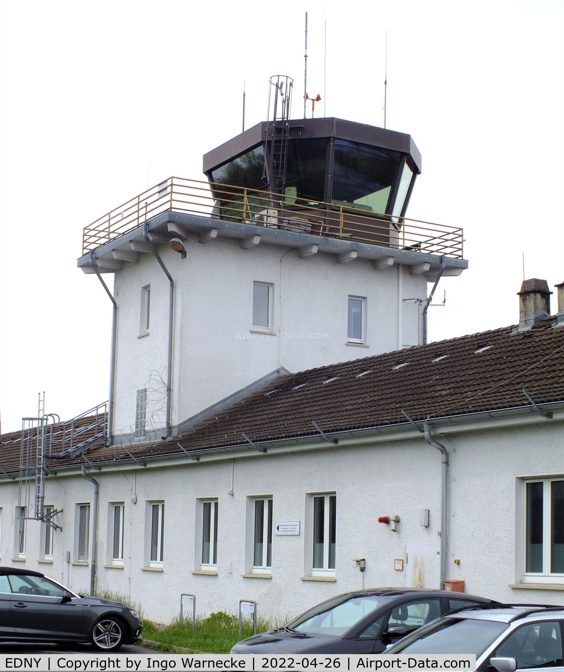 Bodensee Airport, Friedrichshafen Germany (EDNY) - landside view of the tower at Friedrichshafen Bodensee airport