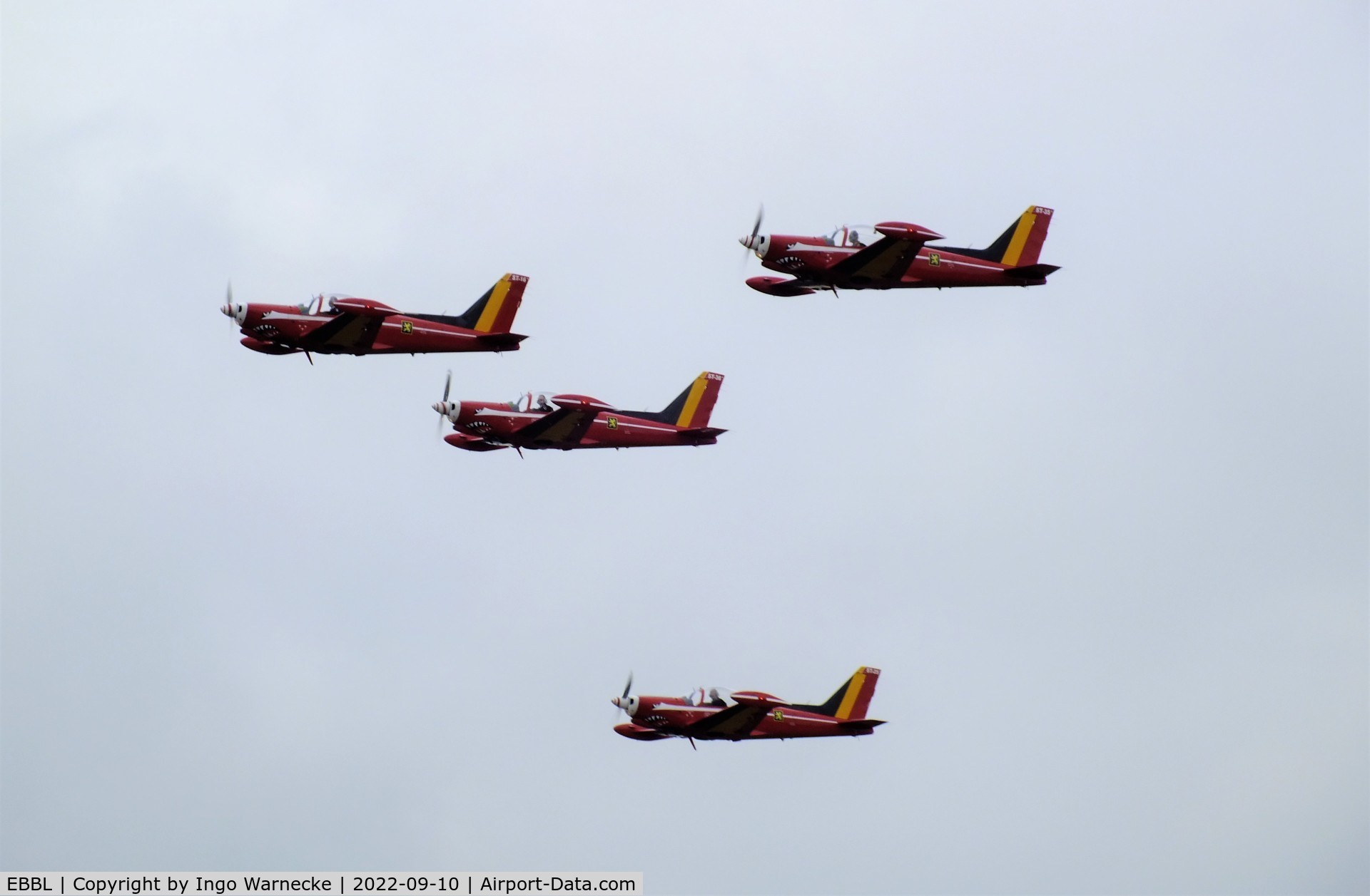 Kleine Brogel Air Base Airport, Kleine Brogel Belgium (EBBL) - Diables Rouges / Red Devils display team at the 2022 Sanicole Spottersday at Kleine Brogel air base