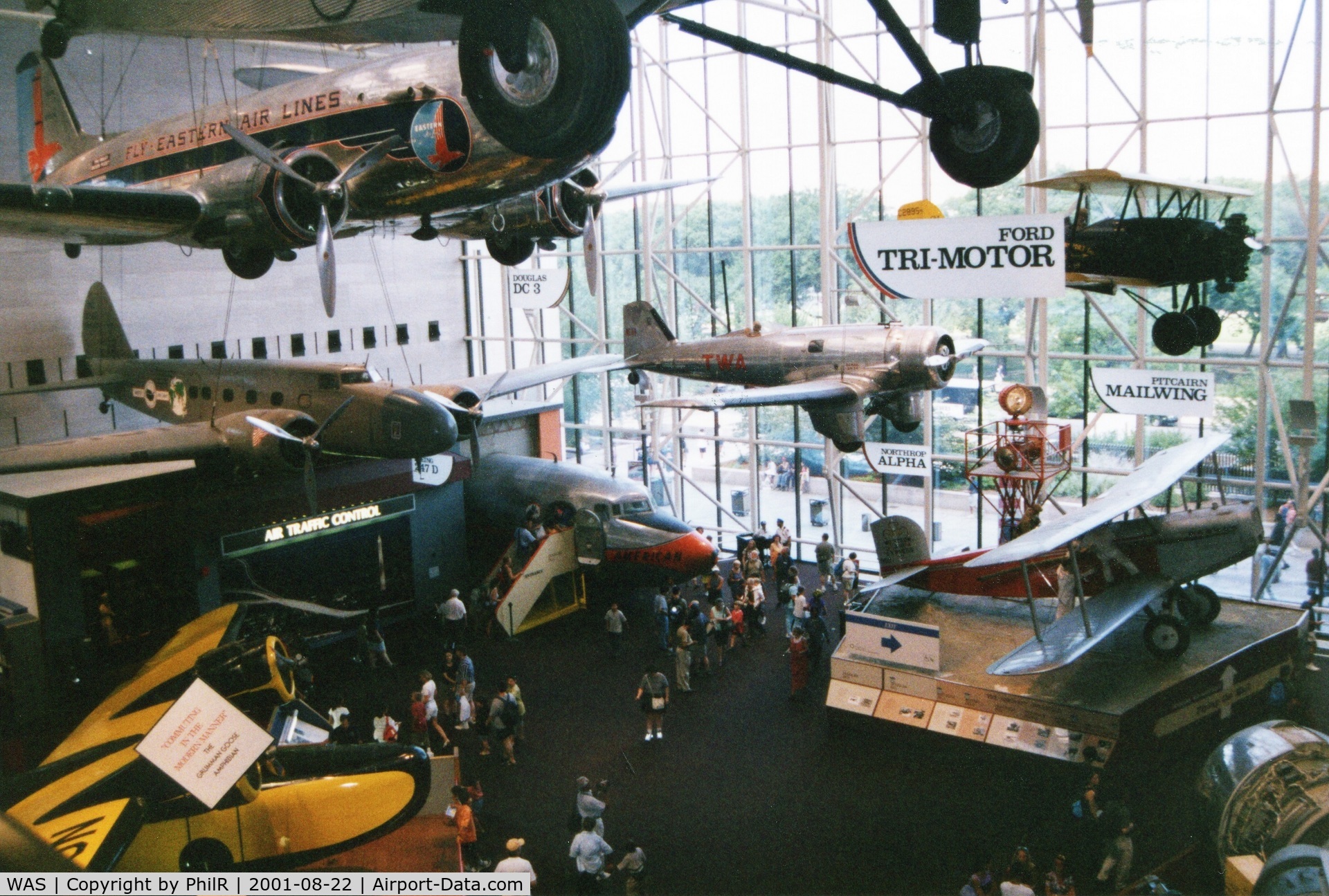 WAS Airport - Scan of a poor photo of the Civil Aviation Hall at the Smithsonian Institute in Washington DC.
