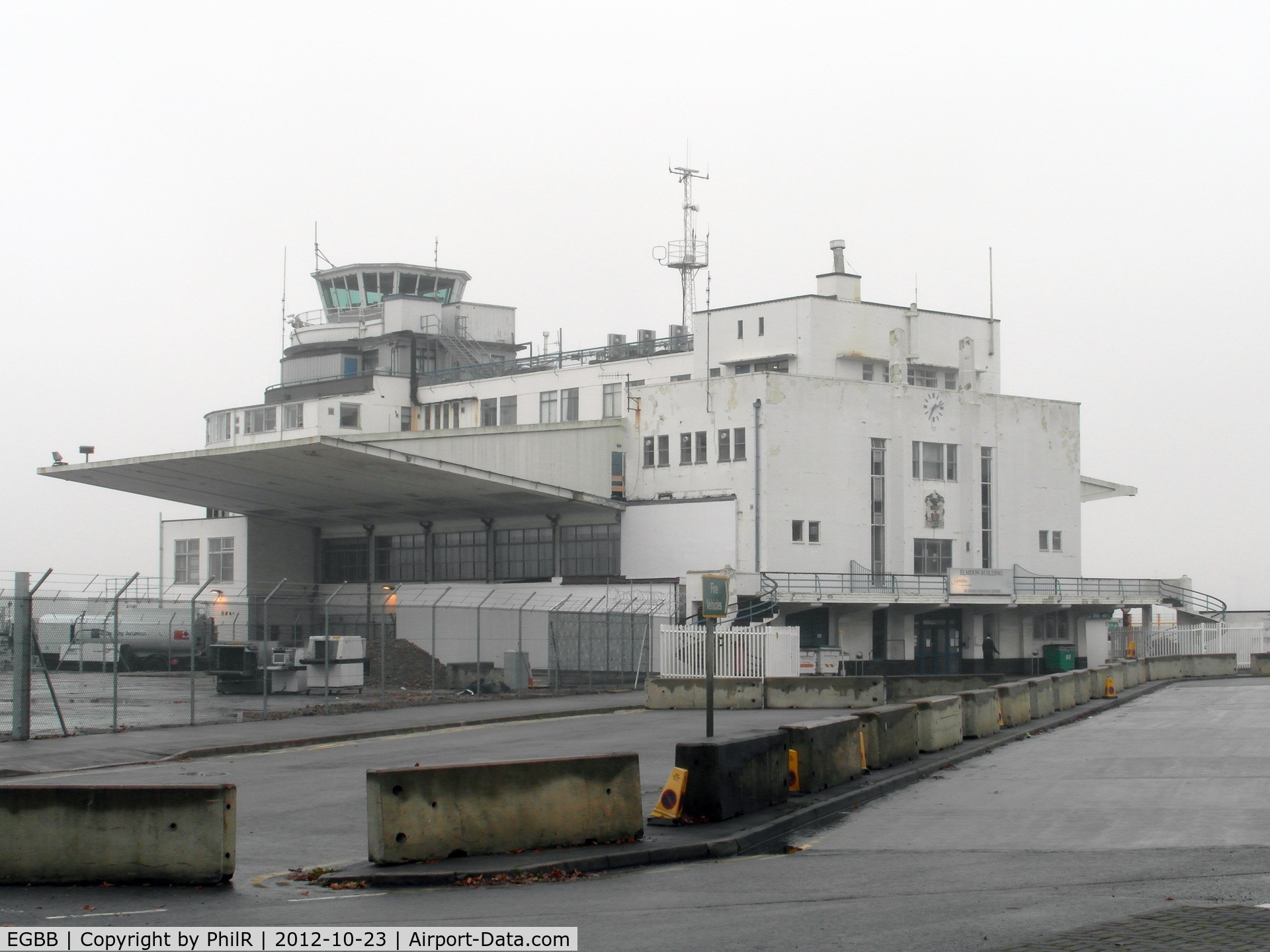 Birmingham International Airport, Birmingham, England United Kingdom (EGBB) - Original terminal and tower at Elmdon Airport Birmingham UK