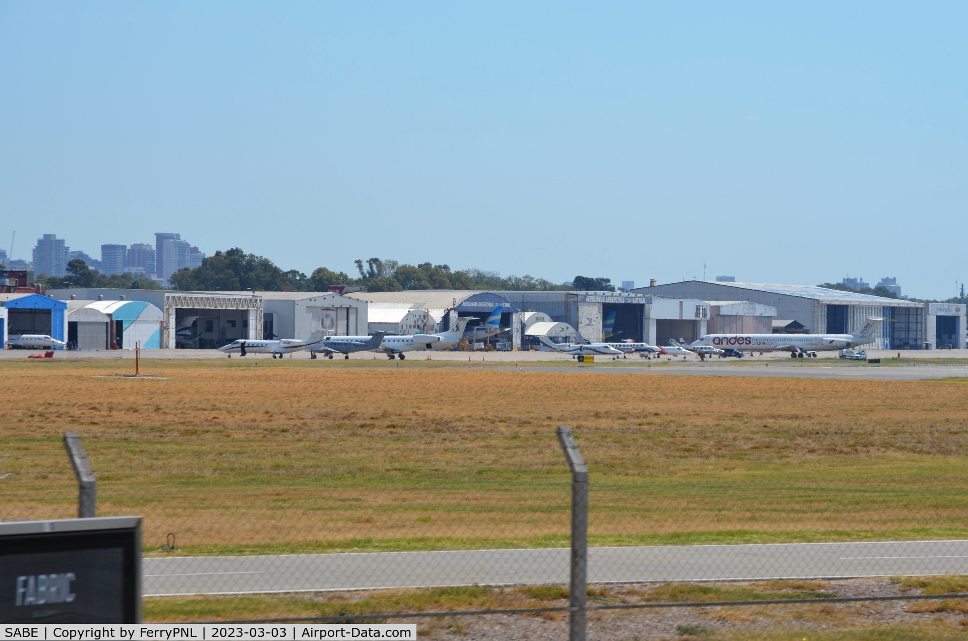 Jorge Newbery Airport, Buenos Aires Argentina (SABE) - View over AEP towards the GA/maintenance area
