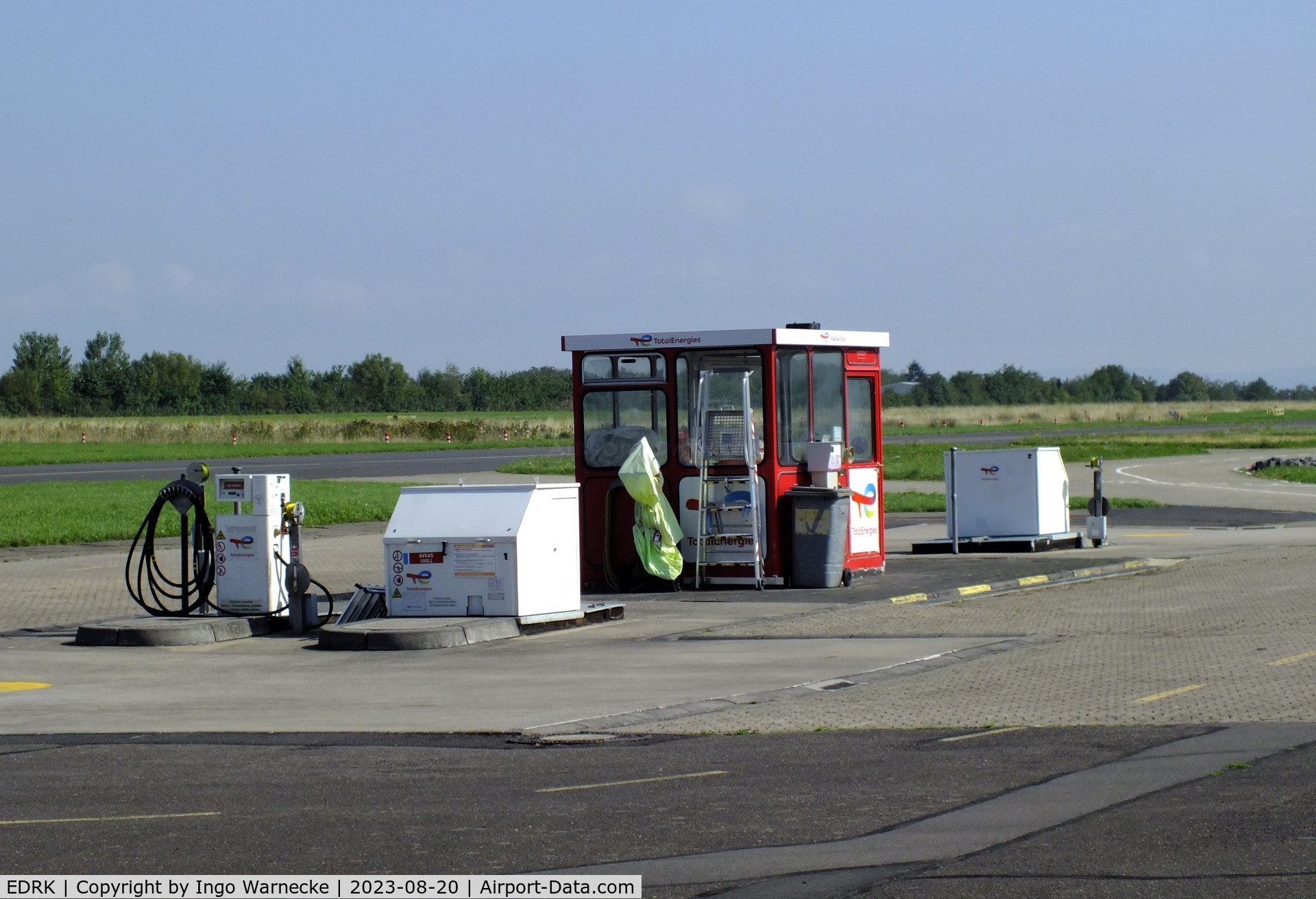 Koblenz Winningen Airport, Winningen, Mosel Germany (EDRK) - fuelling station at Koblenz-Winningen airfield