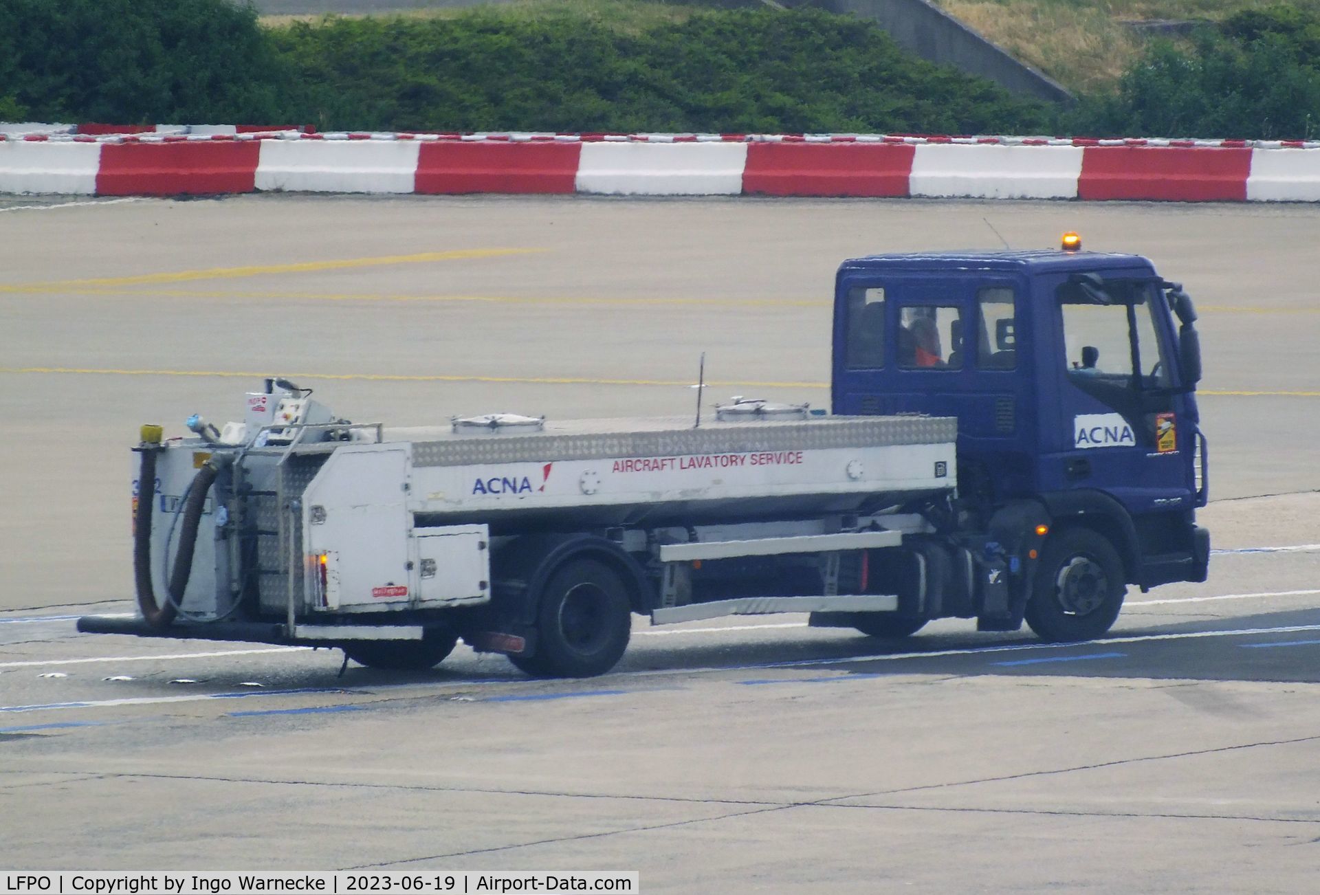Paris Orly Airport, Orly (near Paris) France (LFPO) - lavatory service vehicle ('honey-truck') at Paris/Orly airport