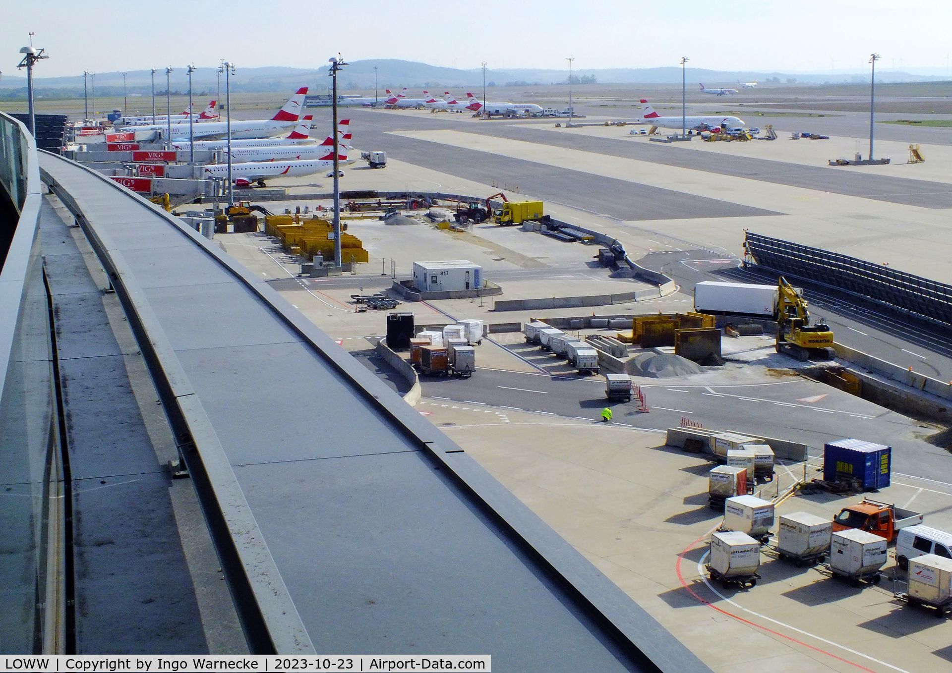 Vienna International Airport, Vienna Austria (LOWW) - apron in front of terminal 3 at Wien airport