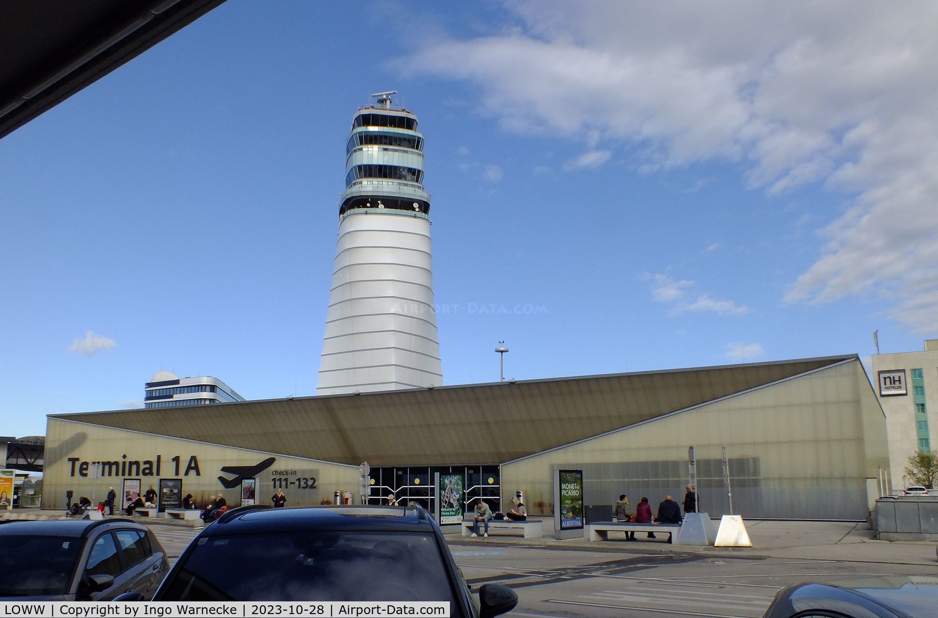 Vienna International Airport, Vienna Austria (LOWW) - terminal 1A and tower at Wien airport