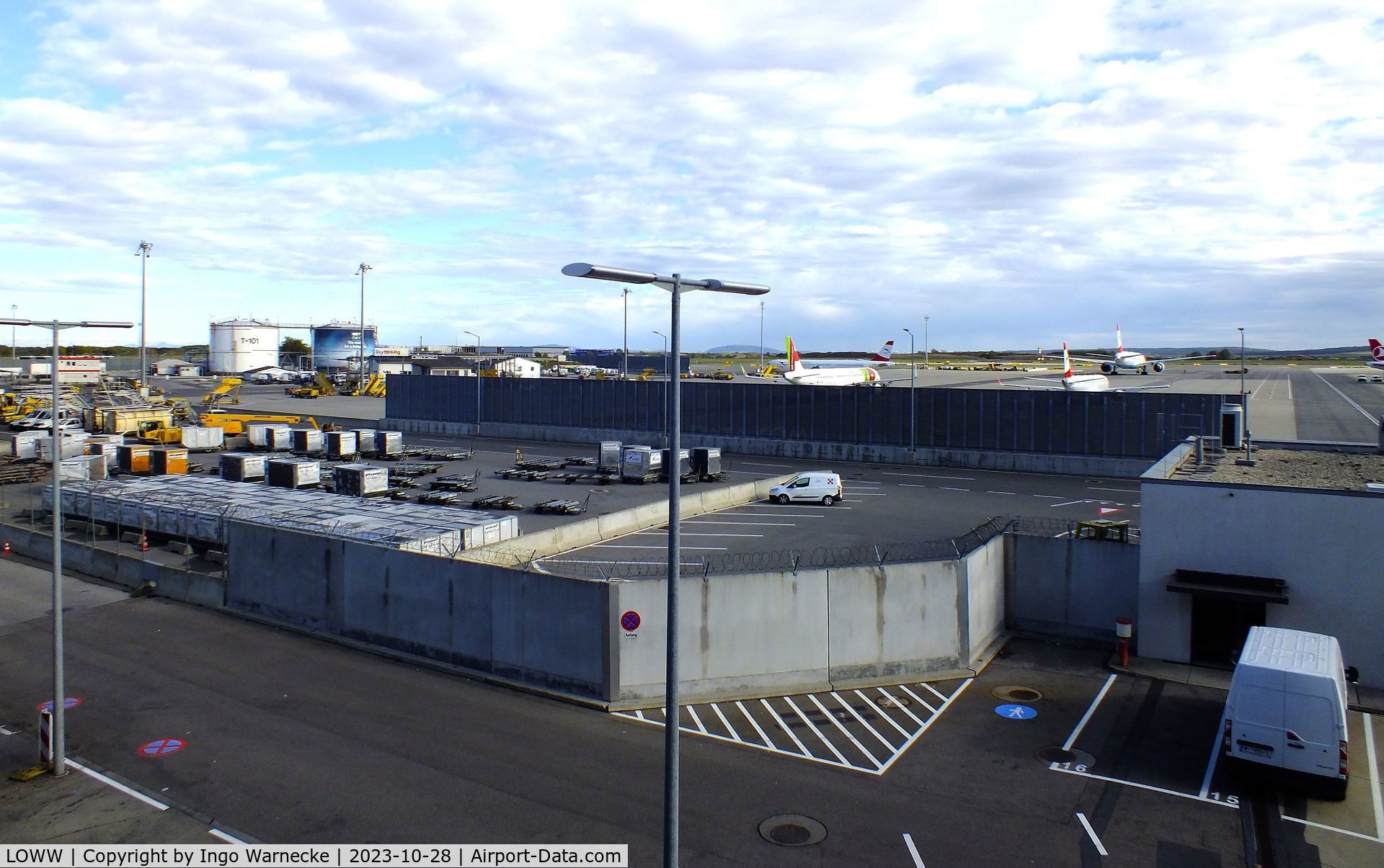Vienna International Airport, Vienna Austria (LOWW) - apron and technical area north of terminal 3 at Wien airport