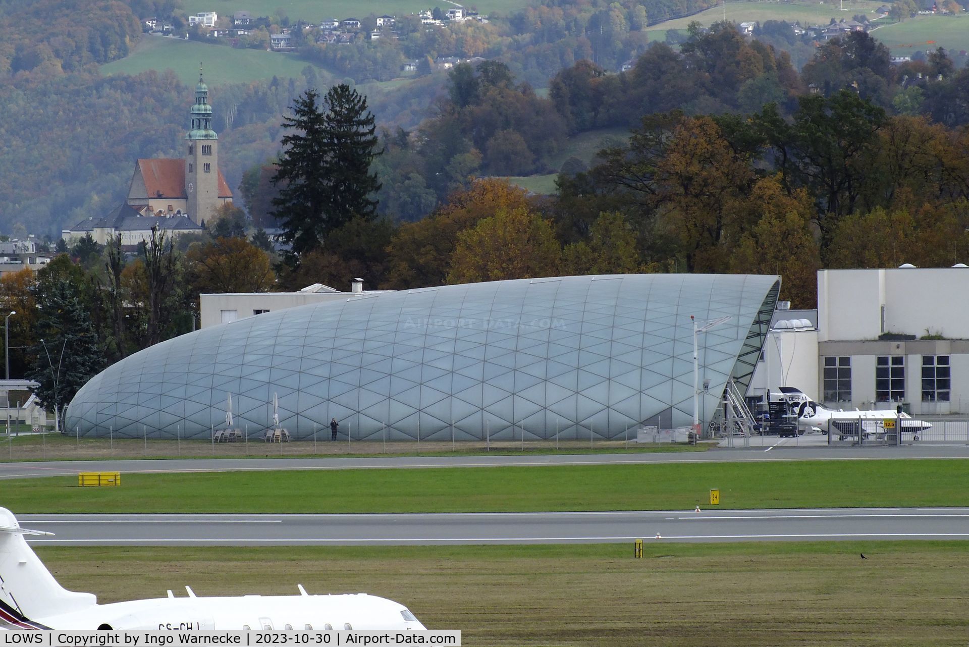 Salzburg Airport, Salzburg Austria (LOWS) - Hangar 8, storage and maintenance hangar of the Red Bull collection at Salzburg airport