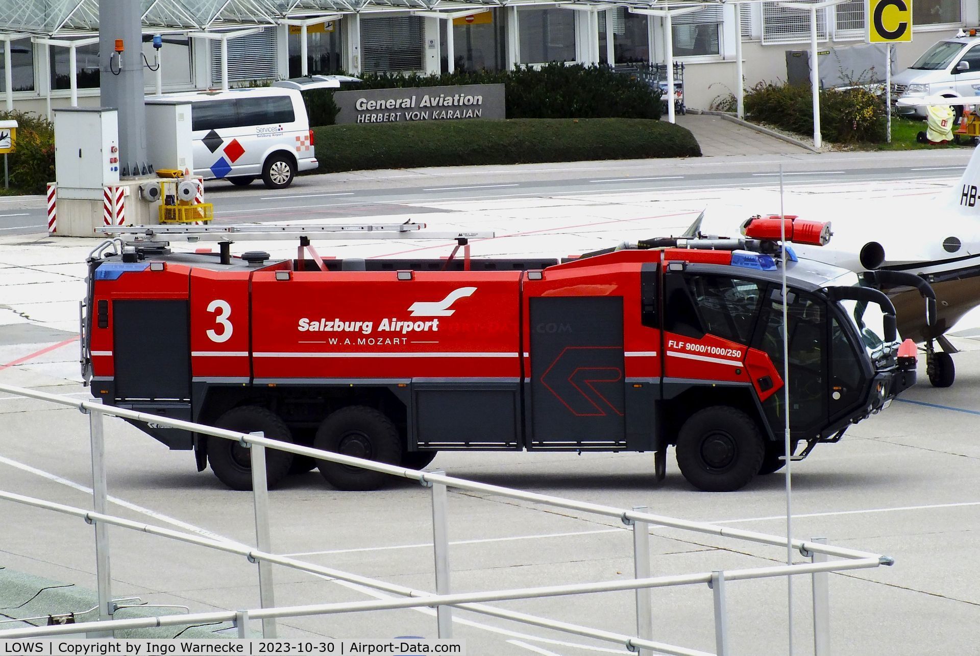 Salzburg Airport, Salzburg Austria (LOWS) - airport fire truck at Salzburg airport