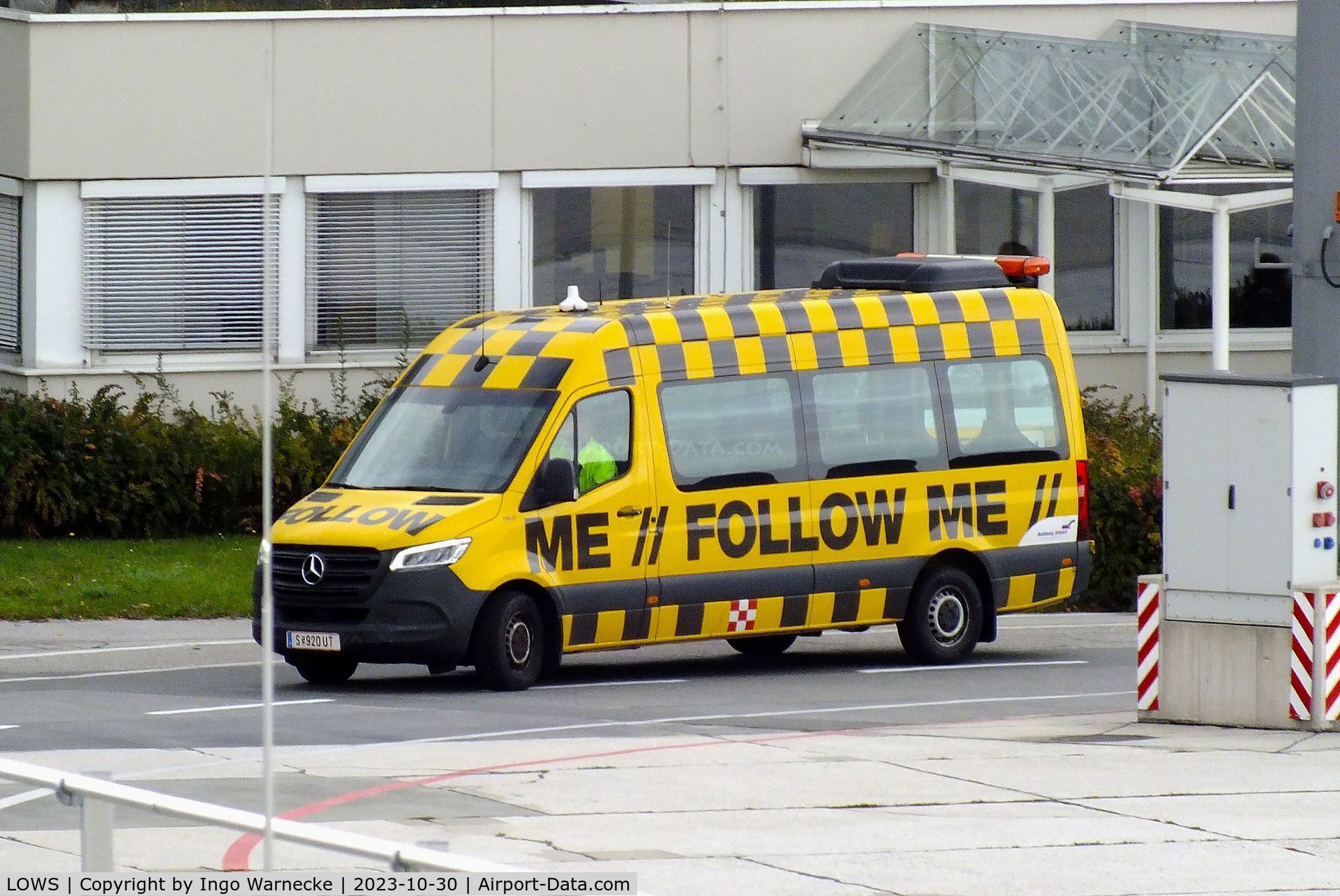 Salzburg Airport, Salzburg Austria (LOWS) - Follow-Me vehicle at Salzburg airport