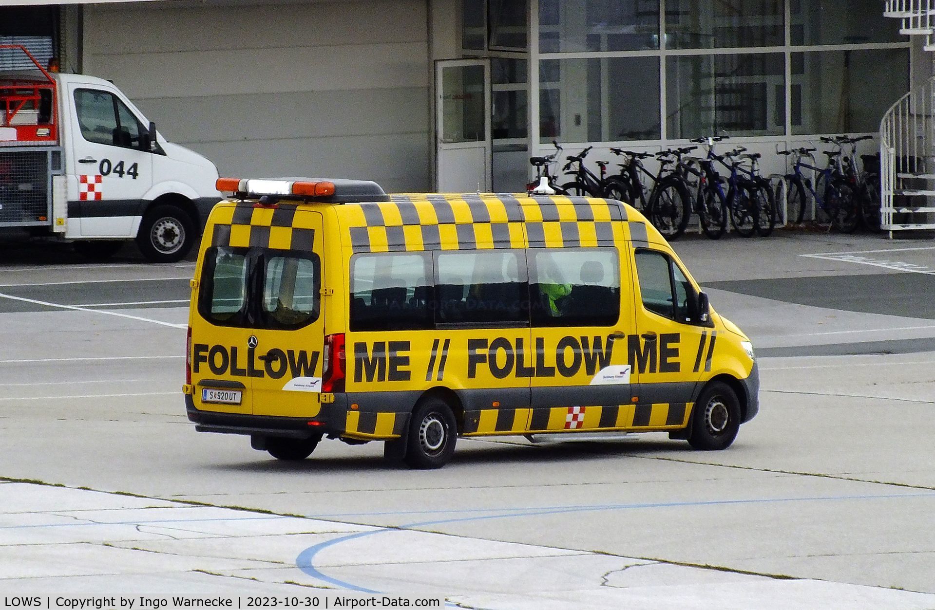 Salzburg Airport, Salzburg Austria (LOWS) - Follow-Me vehicle at Salzburg airport