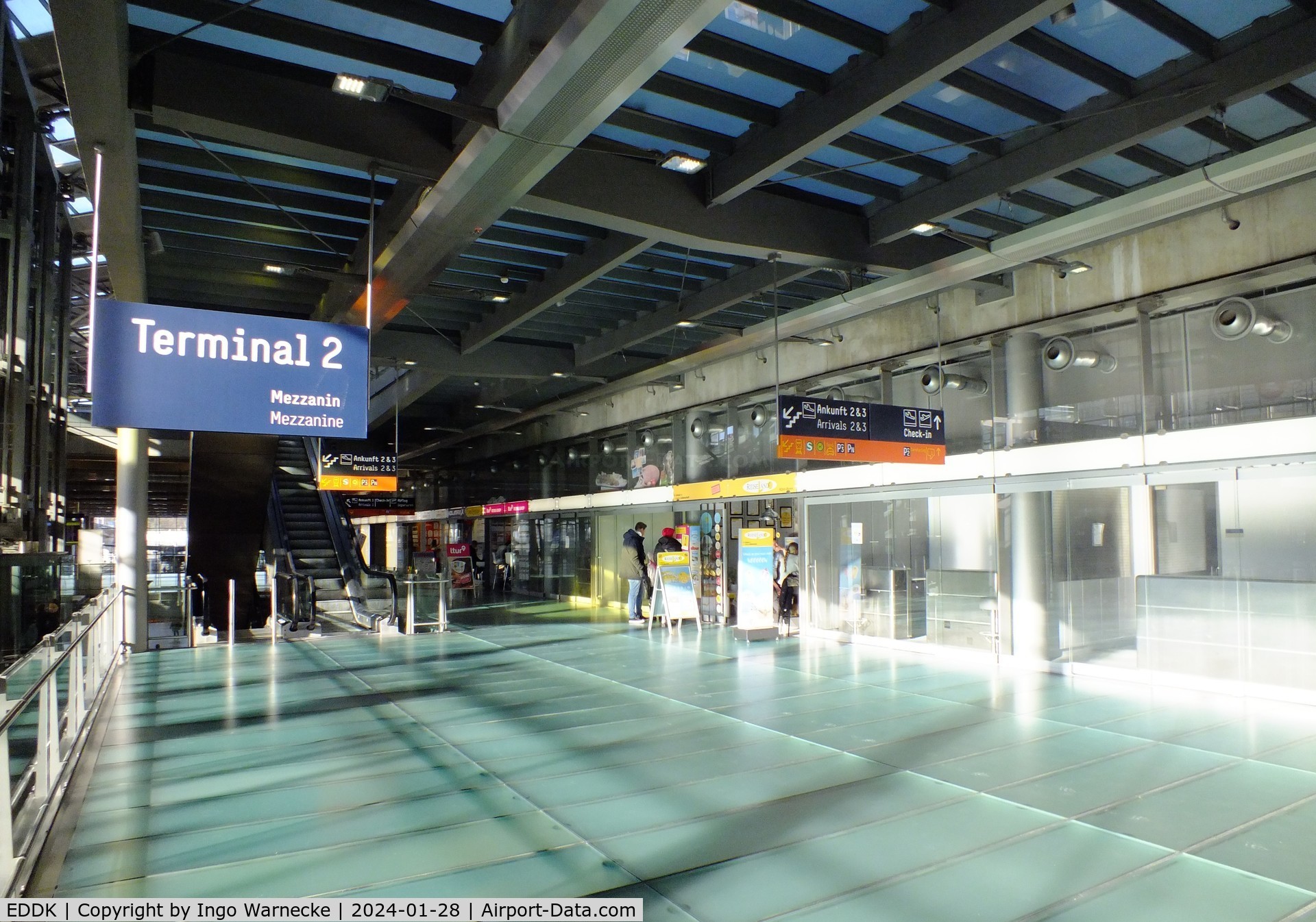 Cologne Bonn Airport, Cologne/Bonn Germany (EDDK) - inside the mezzanine level of terminal 2 at Köln/Bonn airport