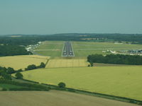 Lasham Airfield Airport, Basingstoke, England United Kingdom (EGHL) - Lasham England. Glider field. Large aircraft maint facility on sw corner of field (right side of photo) Capt Bruce Burns and Capt john Boling delivered two 757s for maint in 2003 - by John J. Boling
