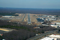 Monmouth Executive Airport (BLM) - On Final, Runway 32 - by Mike Josi